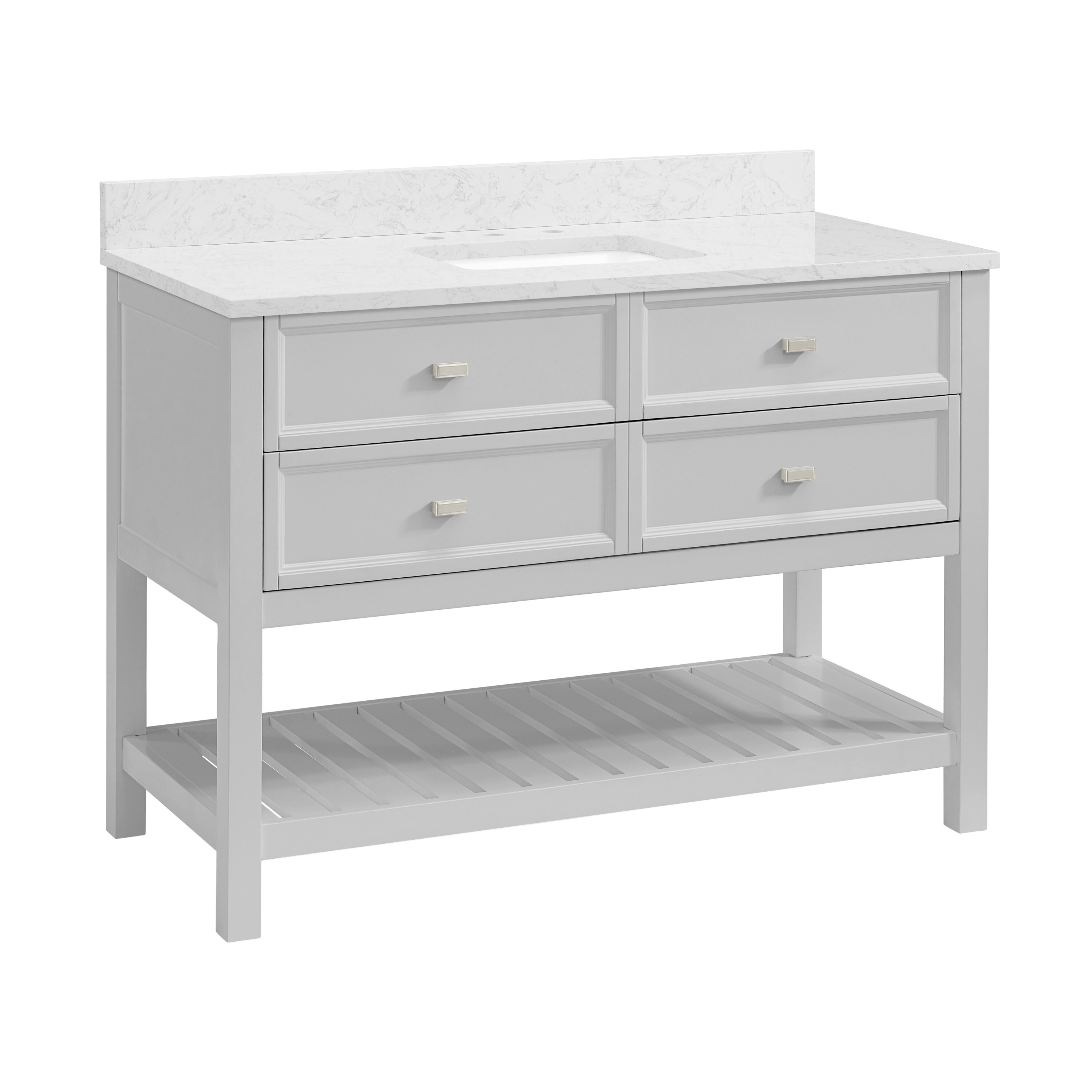 allen + roth Canterbury 48-in Light Gray Undermount Single Sink ...