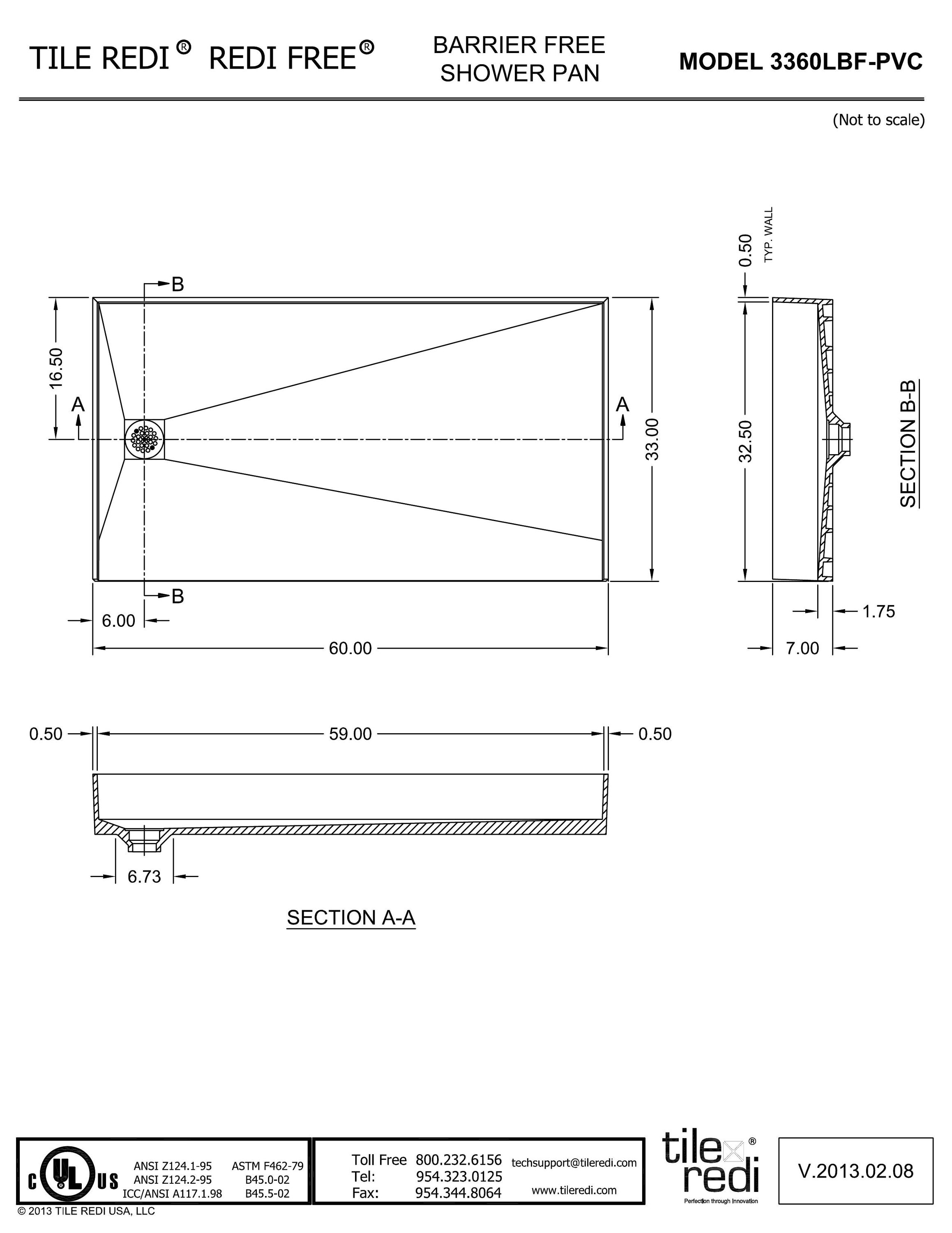 Tile Redi 3360LBF-PVC Shower-Floors - View #9