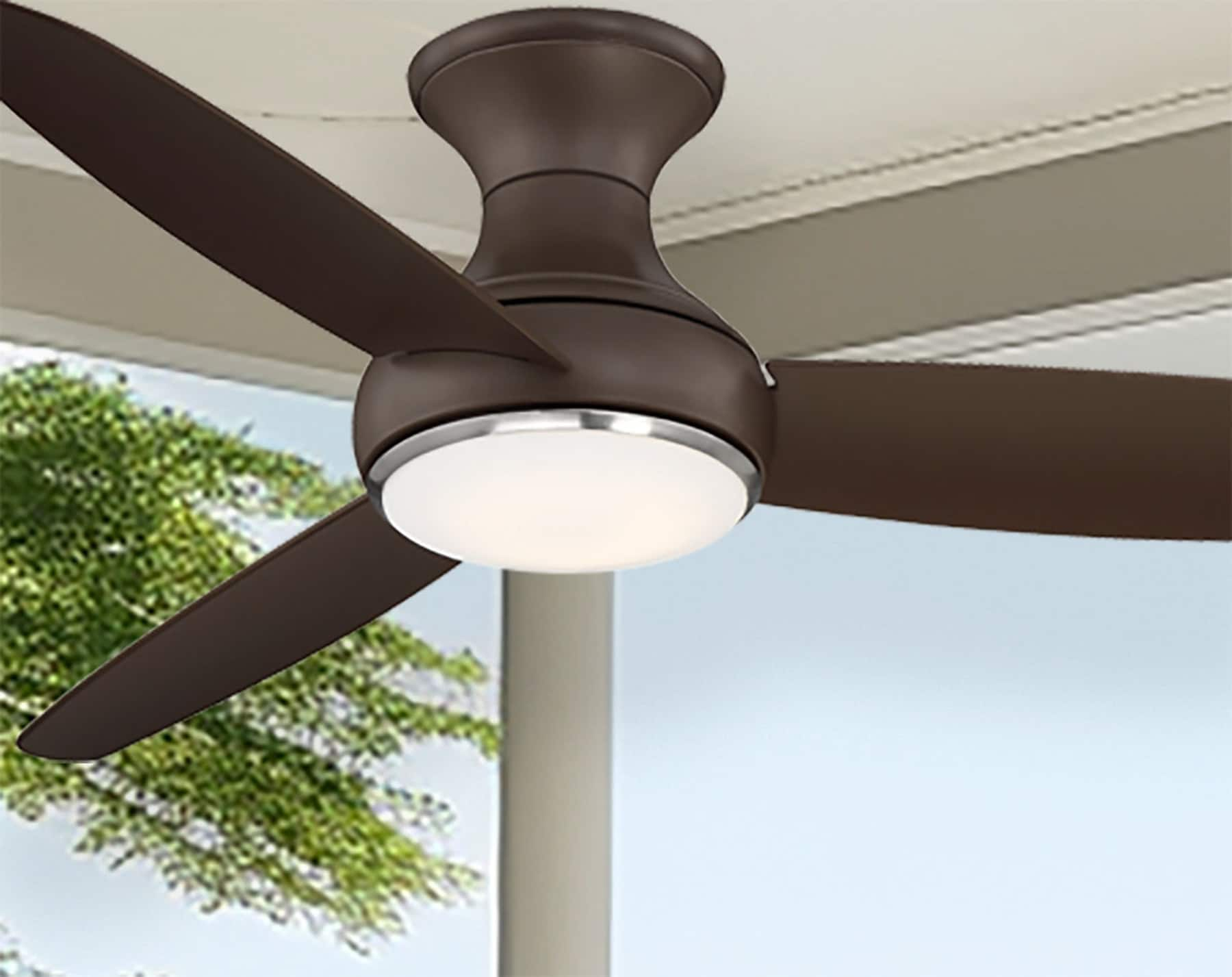 Minka Aire Concept IV 54-in Oil Rubbed Bronze LED Indoor/Outdoor Smart Ceiling Fan with Light and Remote (3-Blade) F465L-ORB Sansujyuku sansujyuku.com