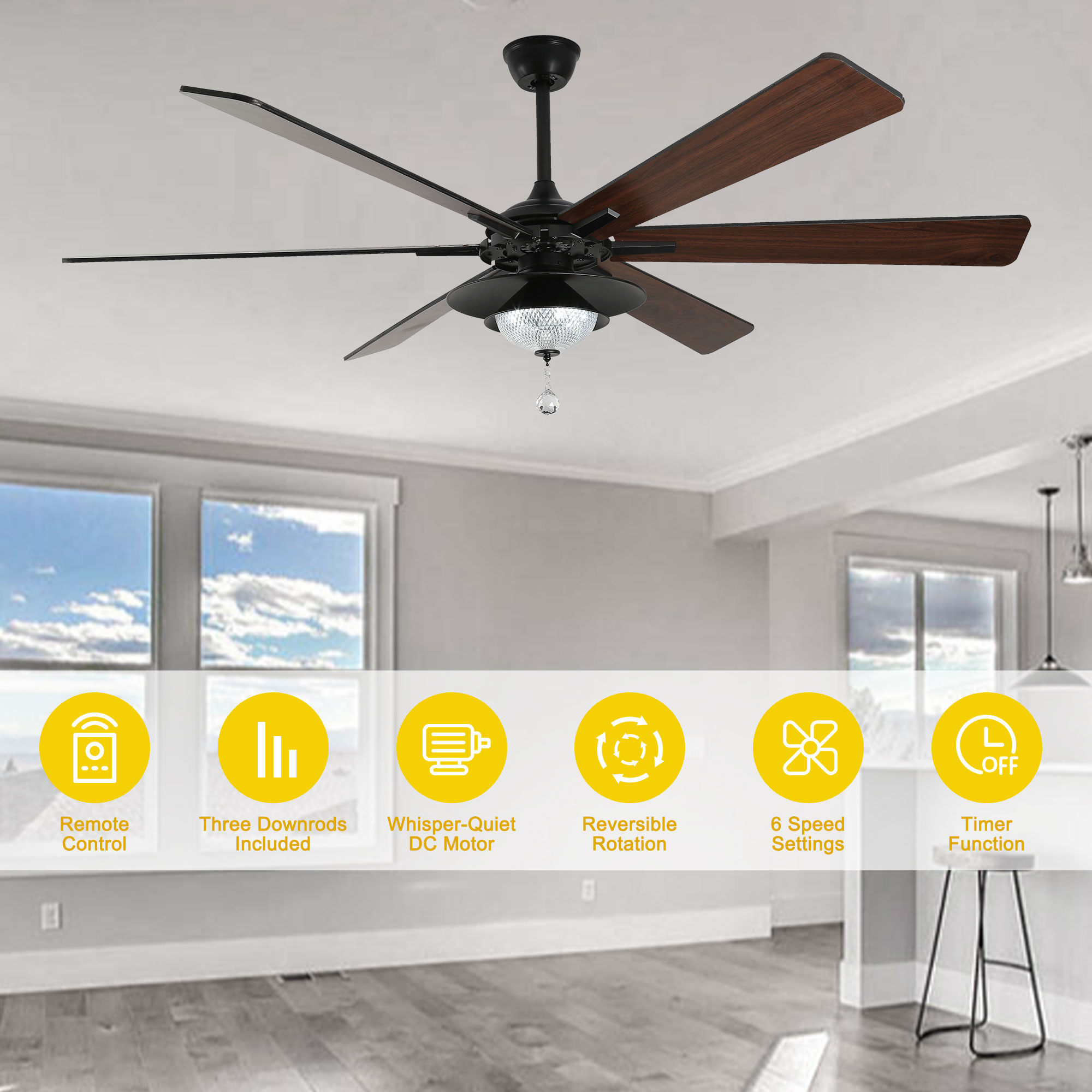 Oaks Decor DC7204-B Ceiling-Fans - View #9