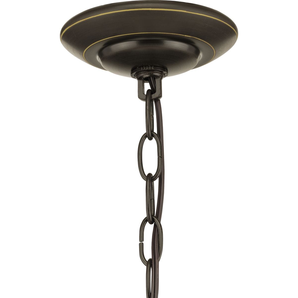 Bravo Antique Bronze 4-Light Chandelier with White Etched Glass