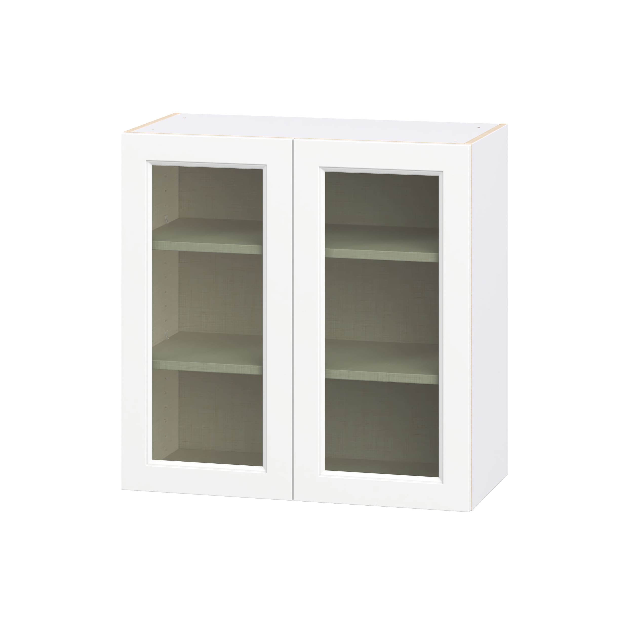 Hugo&Borg DSWG3030-RI Riviera 30-in W x 30-in H x 14.75-in D Bright White Wall Fully assembled Cabinet Glass Panel Glass