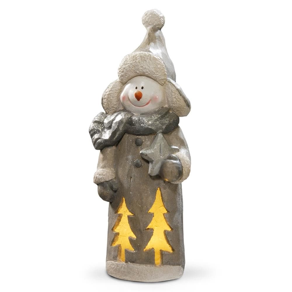 National Tree Company PG11-22077A 18.1-in Lighted Snowman Battery-operated Christmas Decor