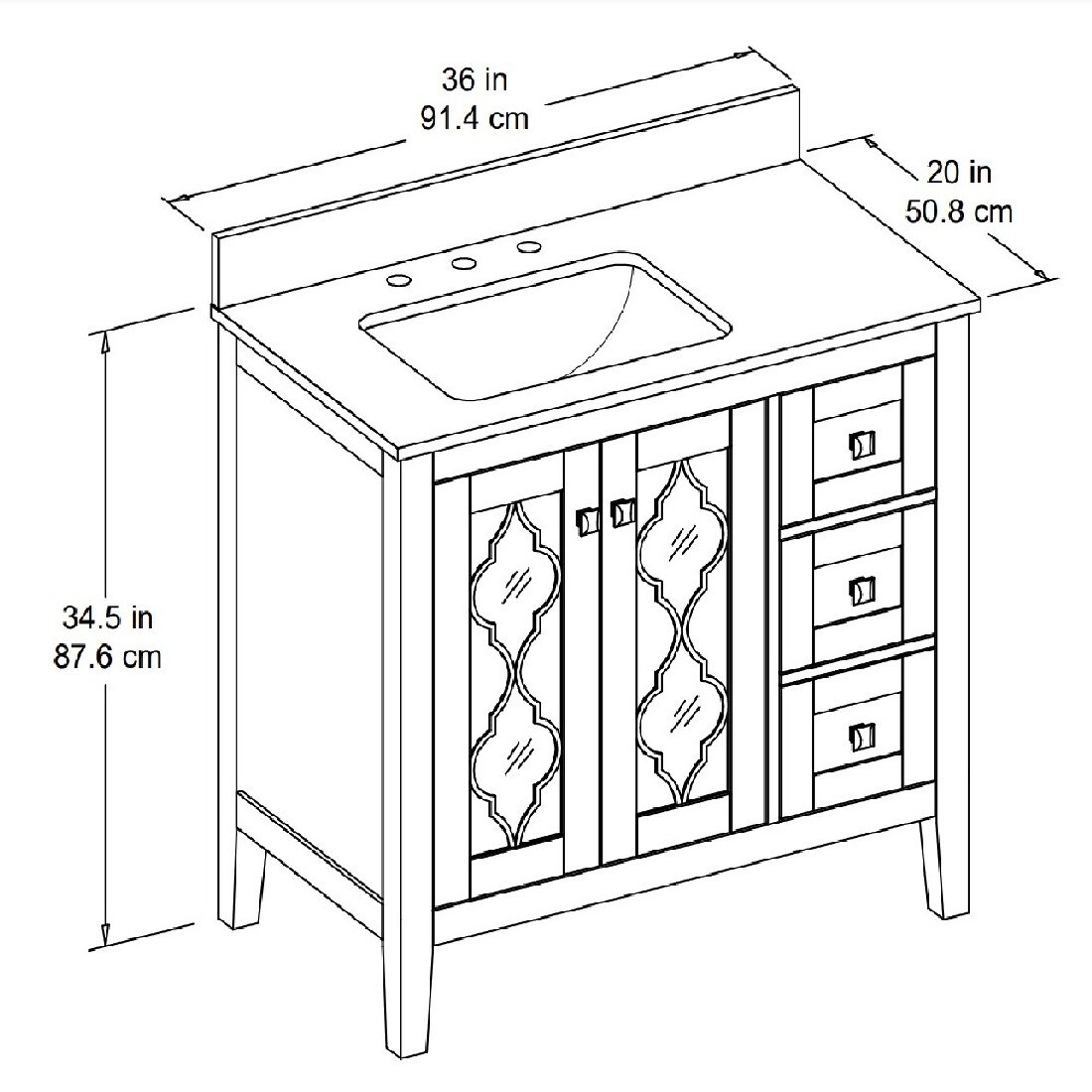 allen + roth Everdene 36-in Gray Undermount Single Sink Bathroom Vanity ...