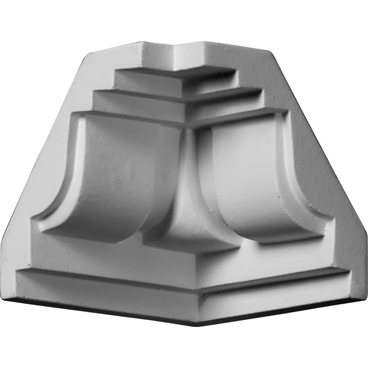 Ekena Millwork MIC02X02SQ Sequential 2-1/2-in x 2-5/8-in Exterior Primed Polyurethane Architectural 205341 Inside corner Crown Moulding Block