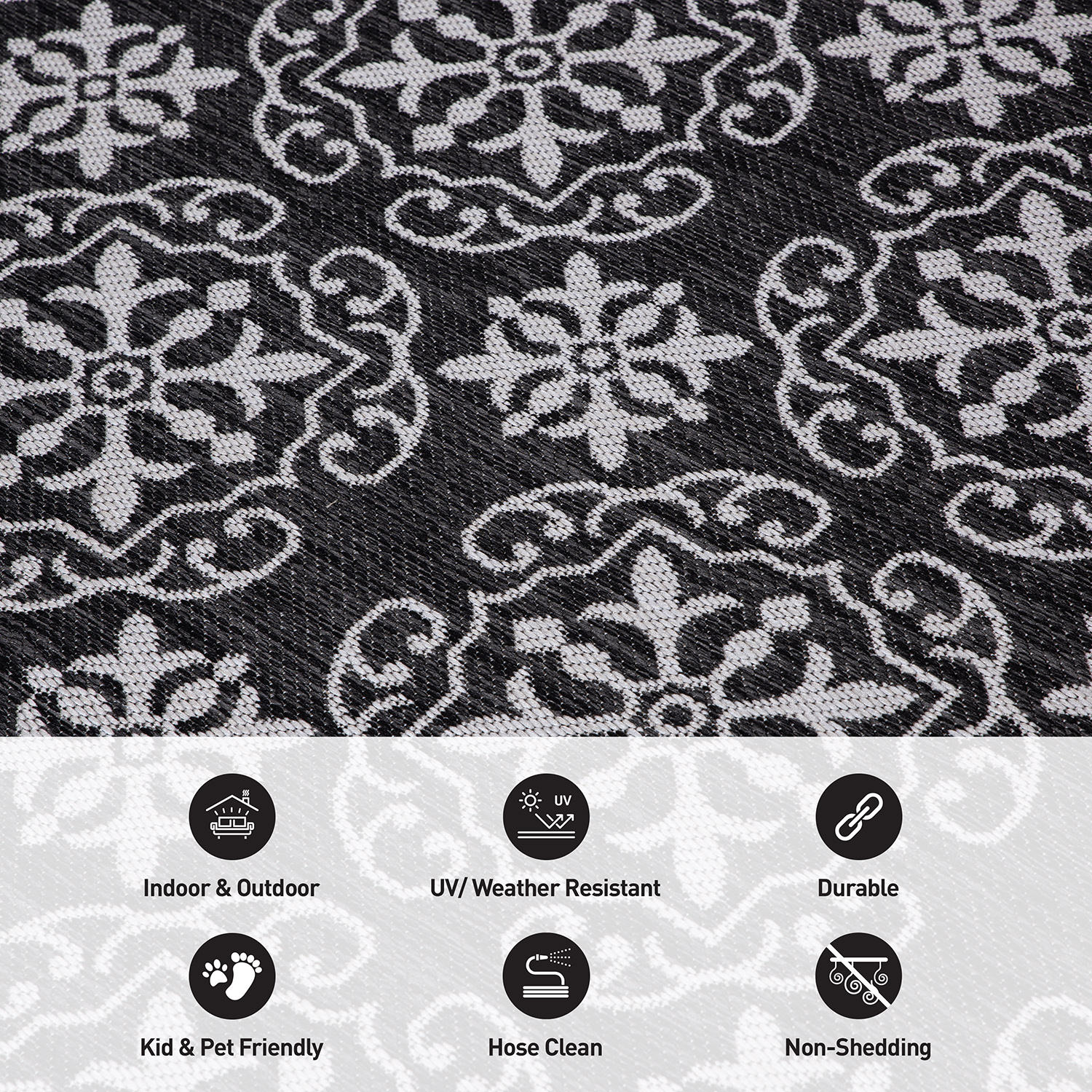 World Rug Gallery 119BLACK2X3 rugs - View #5