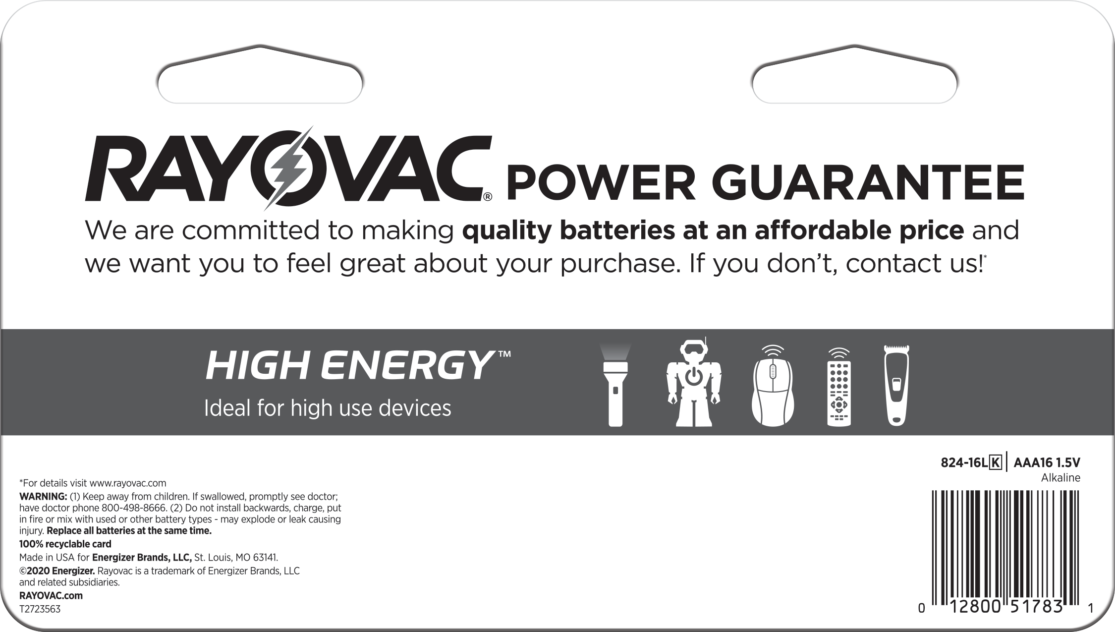 Rayovac 824-16LTJ Aaa-Batteries - View #2