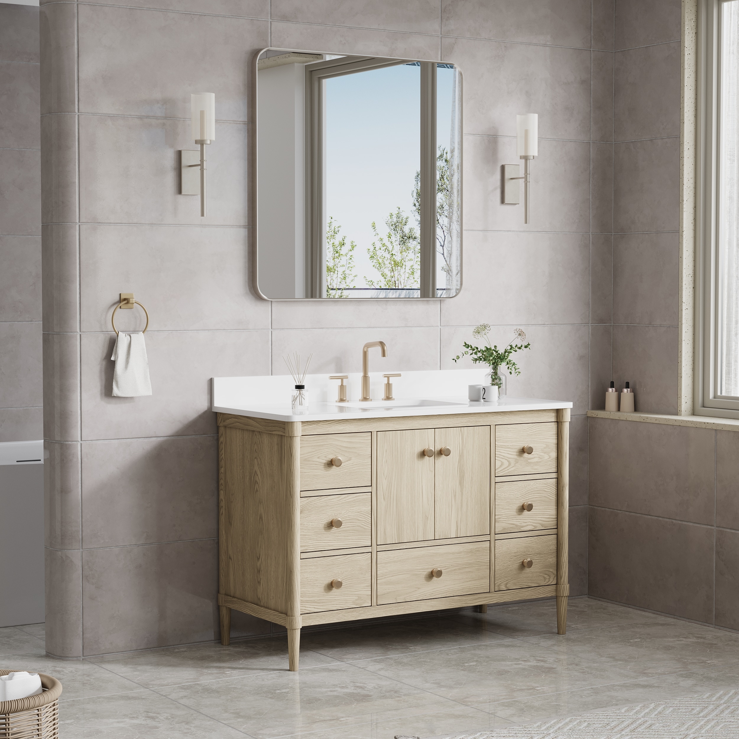 WELLFOR MD2432MR-WT Framed-Bath-Mirrors - View #12