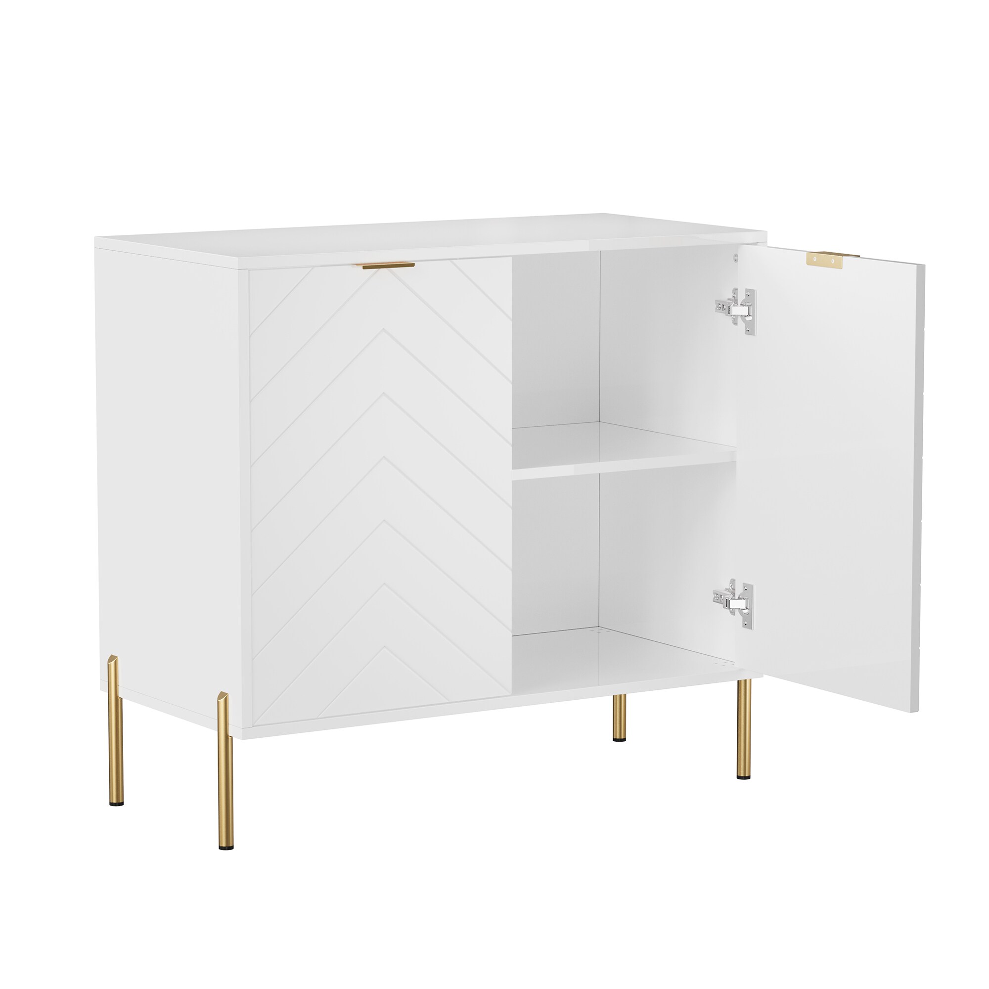 Clihome Two-Door Cabinet White Accent Chest at Lowes.com