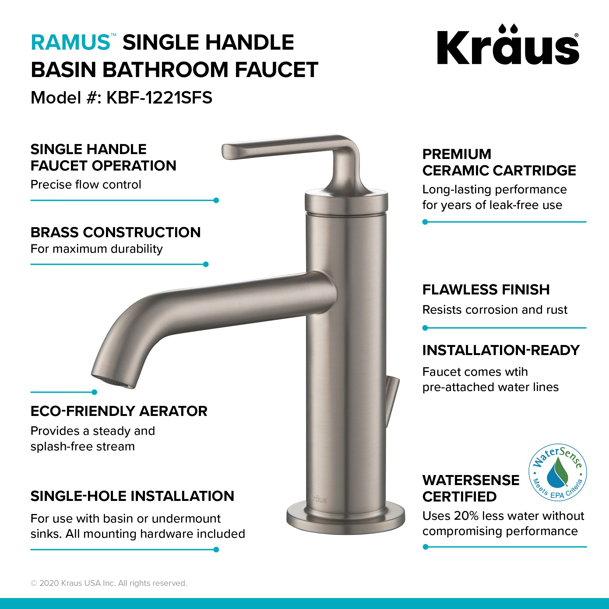 Kraus KBF-1221SFS Lavatory-Faucets - View #6