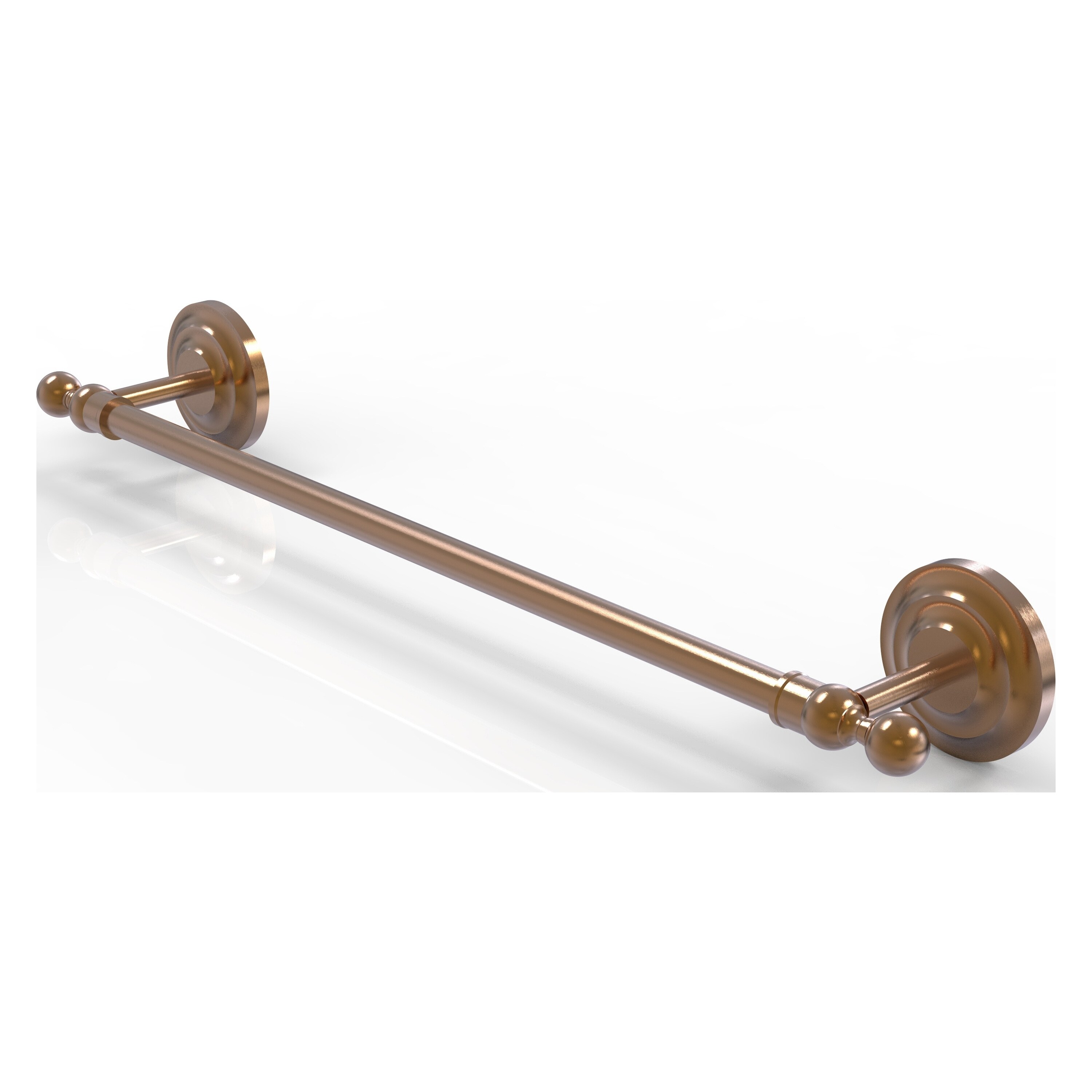 Allied Brass QN-41/24-BBR Que New 24-in Brushed Bronze Wall mount Single Towel Bar