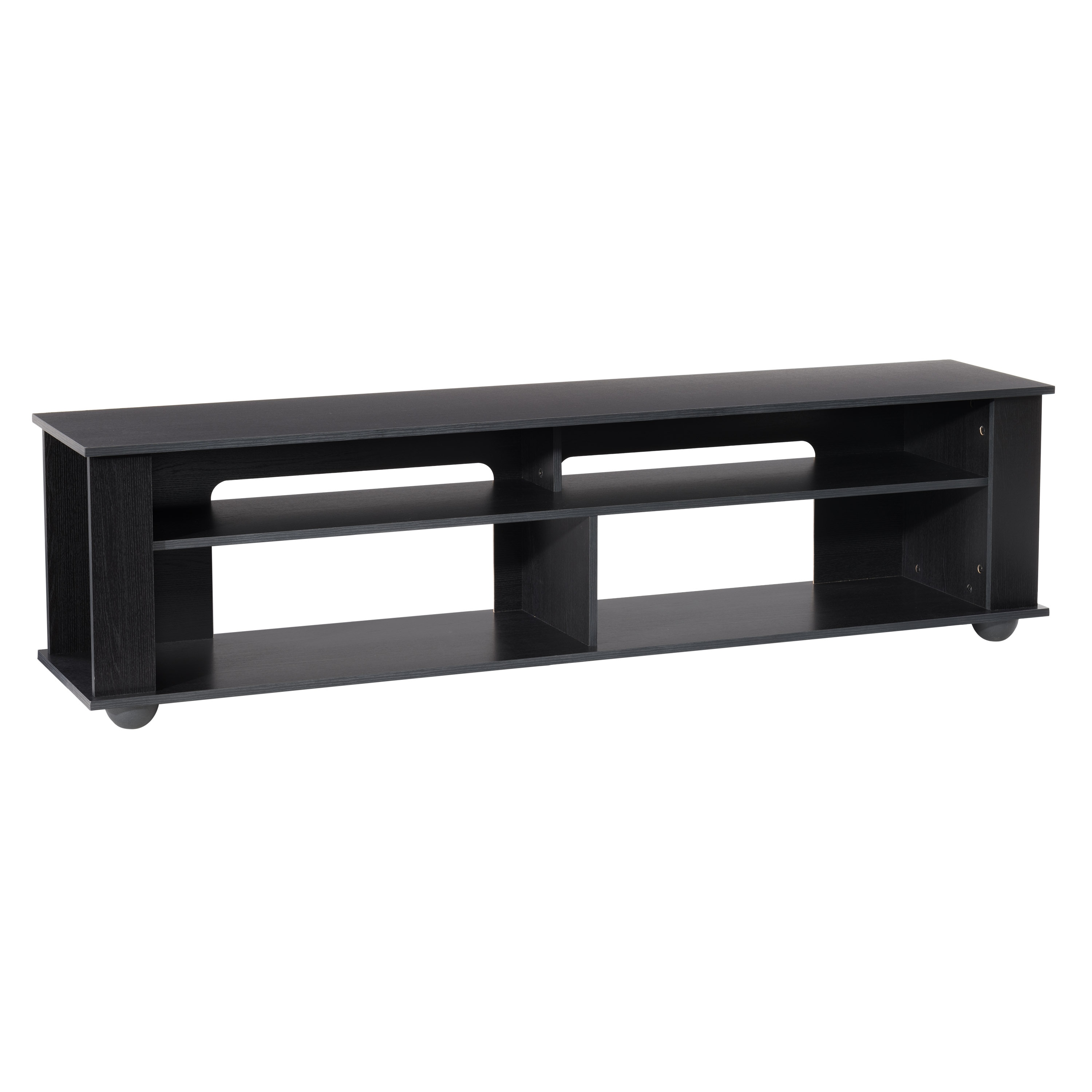 Bakersfield Ravenwood Black Contemporary TV Stand, 74"