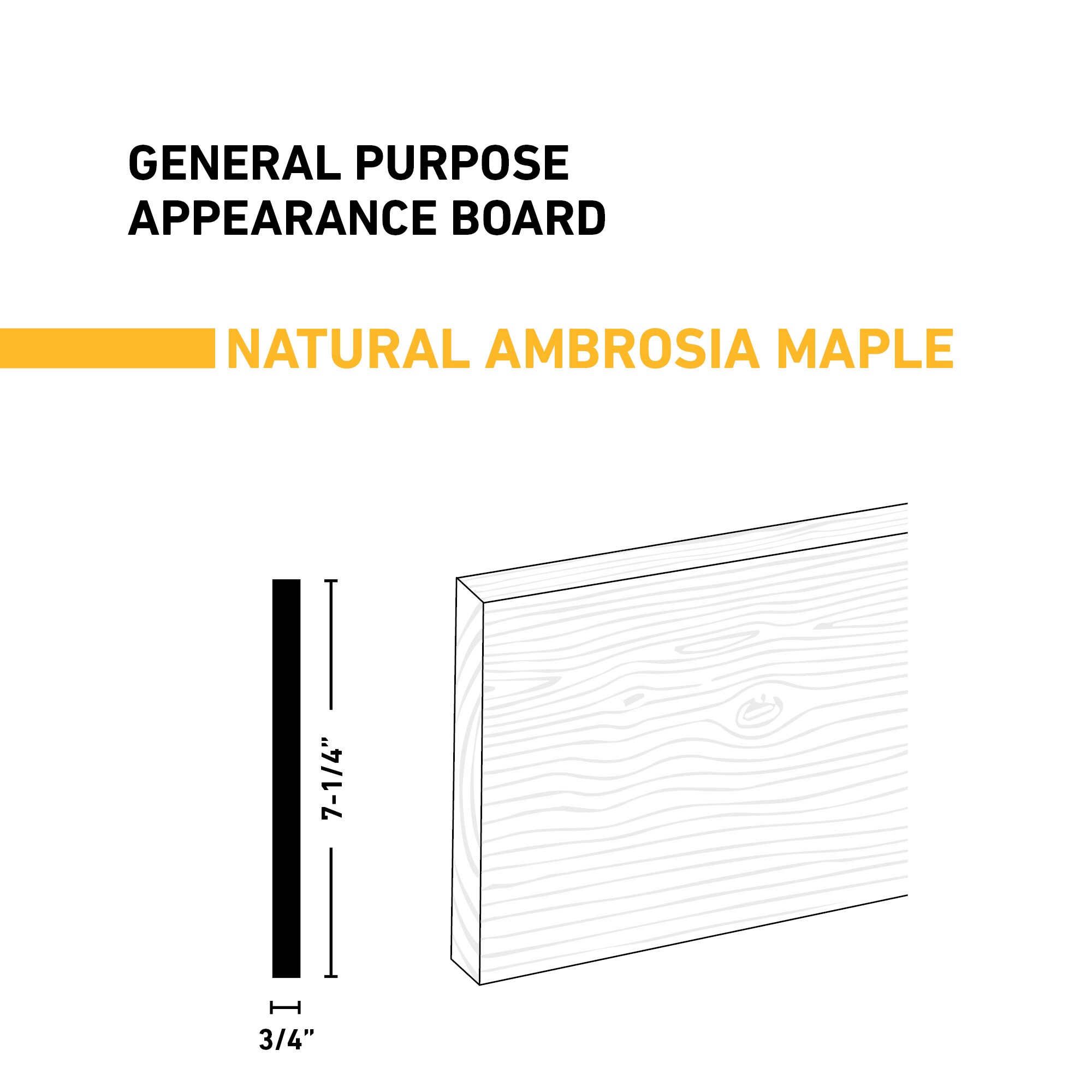 Ornamental Mouldings BRDNAT 1X8X6WMAP Appearance-Boards - View #2