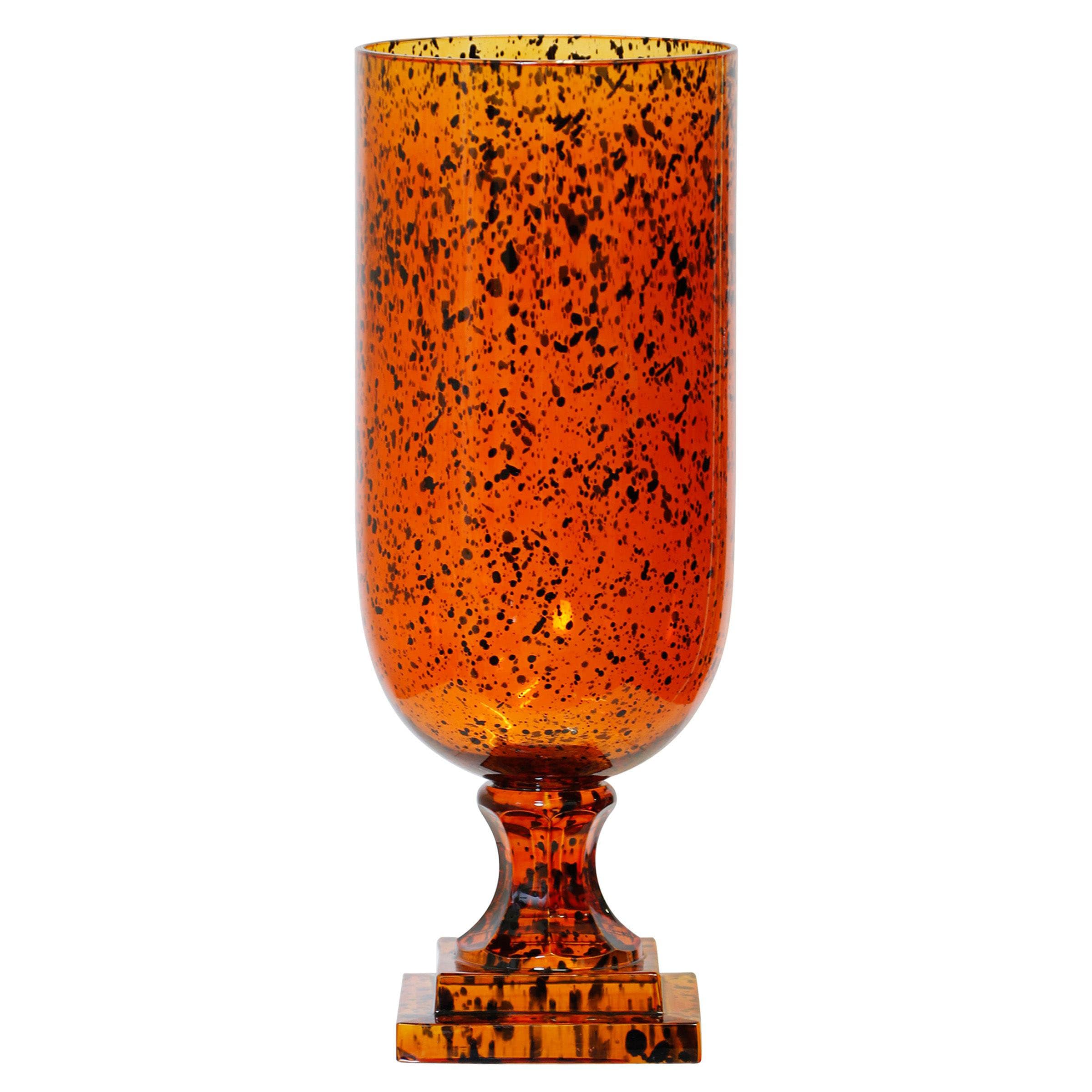 StyleCraft Home Collection AI11347DS Orange Glass Modern Urn