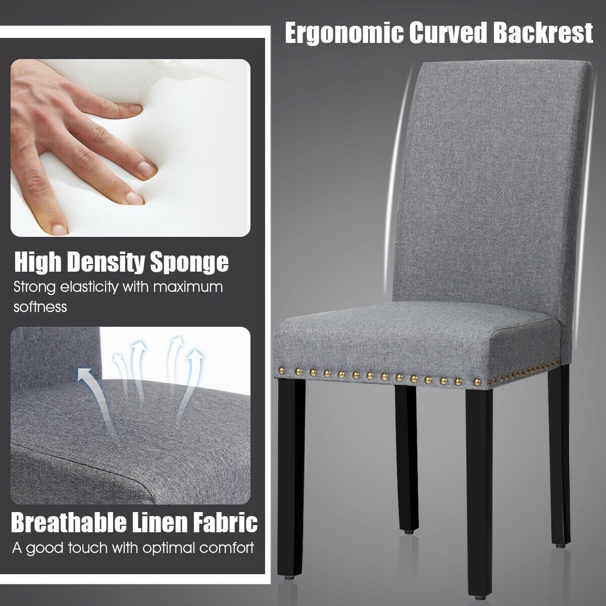 WELLFOR HW-HWY2-65395GR Dining-Chairs - View #6