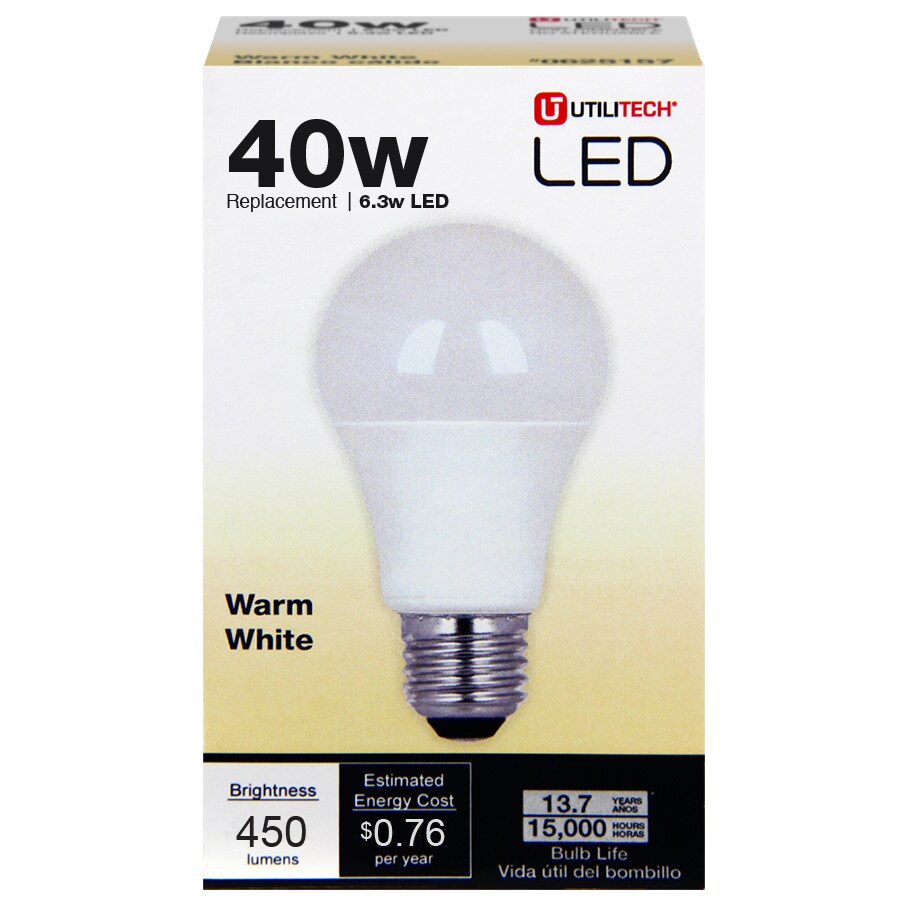 platform draadloze knijpen Utilitech 40-Watt EQ A19 Warm White Medium Base (e-26) LED Light Bulb at  Lowes.com