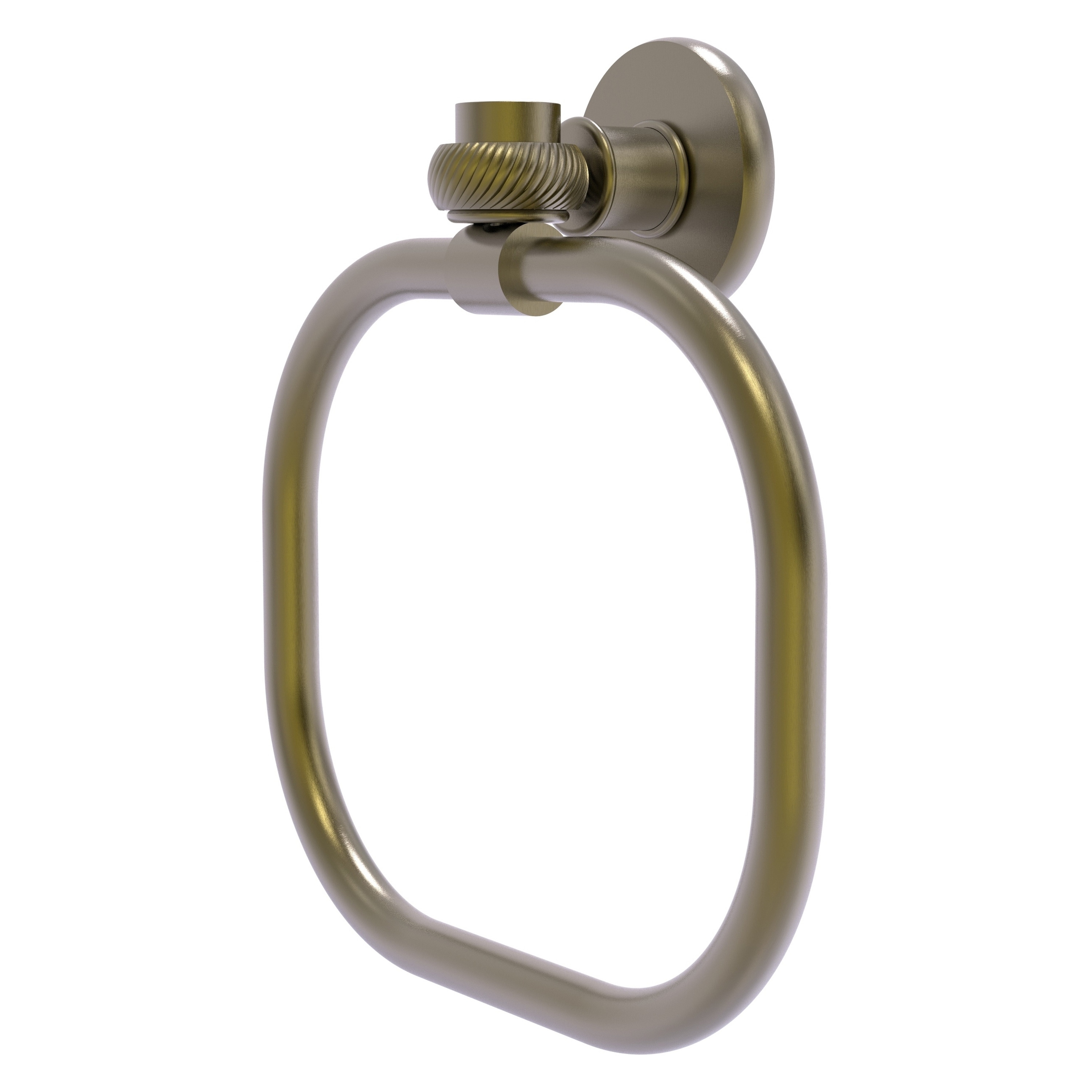 Allied Brass 2016T-ABR Continental Antique Brass Wall mount Single Towel Ring