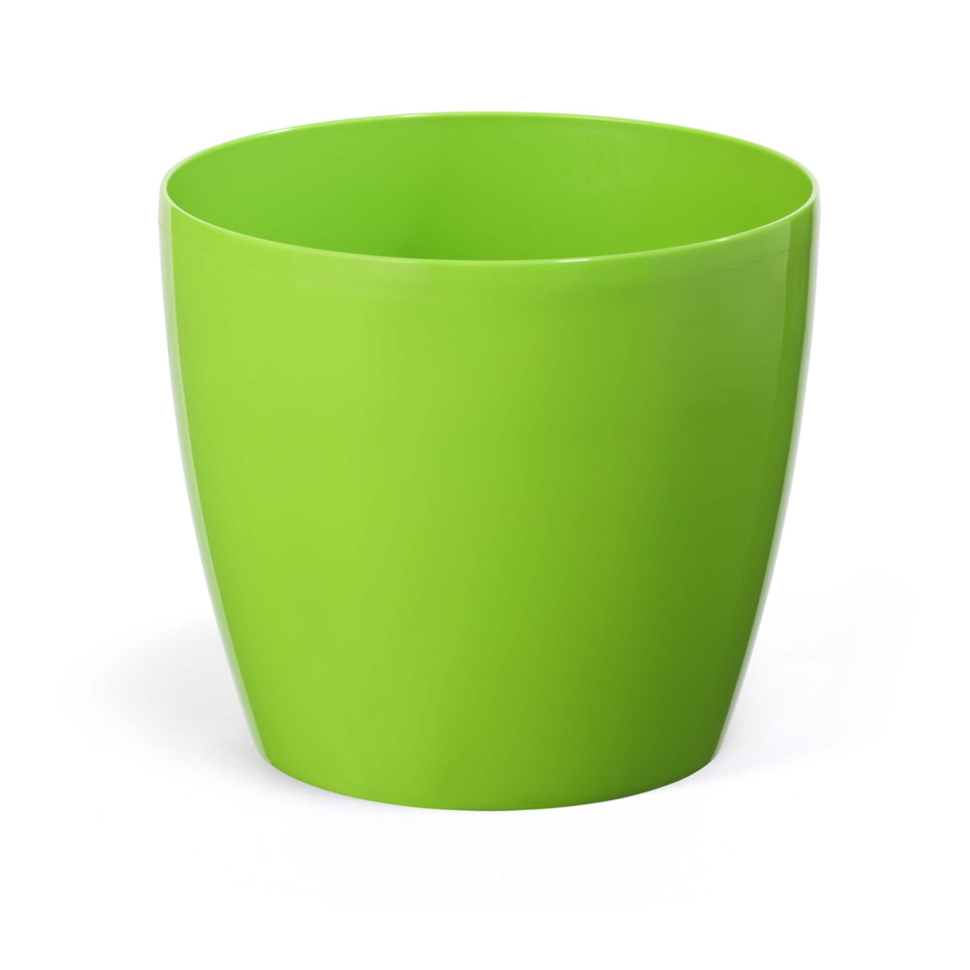Color and Sabor Mediterano MA20539 9.8-Inches W Small Green Plastic Indoor/Outdoor Planter with Drainage Holes