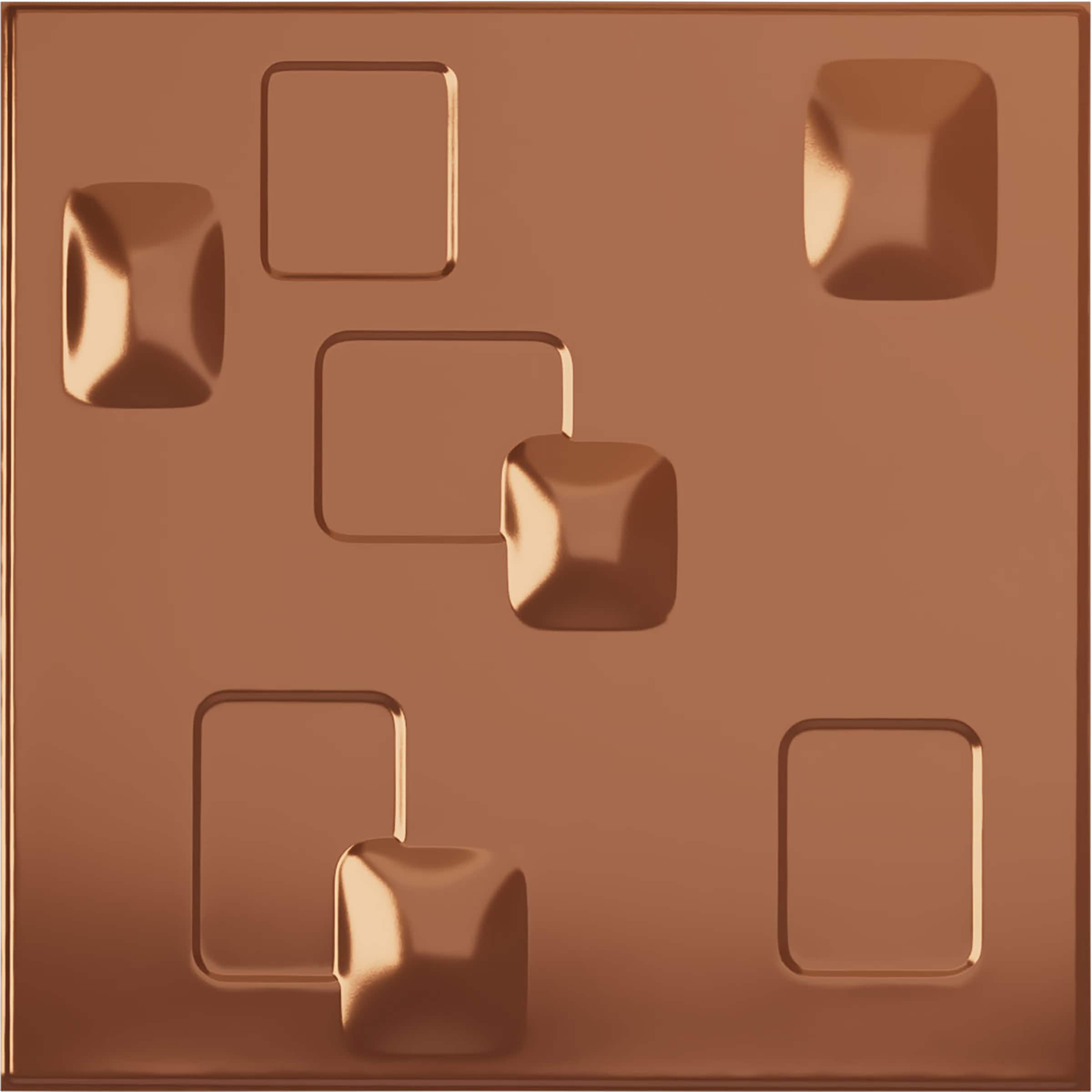 Ekena Millwork WP20X20AVBCO-CASE-12 19-5/8-in x 19-5/8-in Embossed Paintable/Stainable Copper PVC Wall Panel ( 12 -Pack, Covers 32.04-sq ft )
