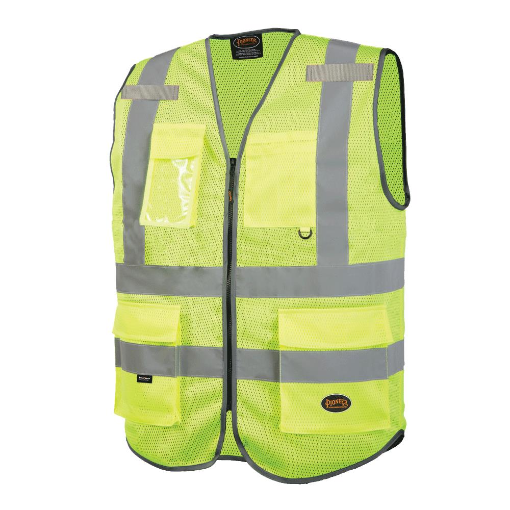3 Pk Hi Viz Vest Waistcoat High Visibility Vis Work Wear Reflective Safety Top 