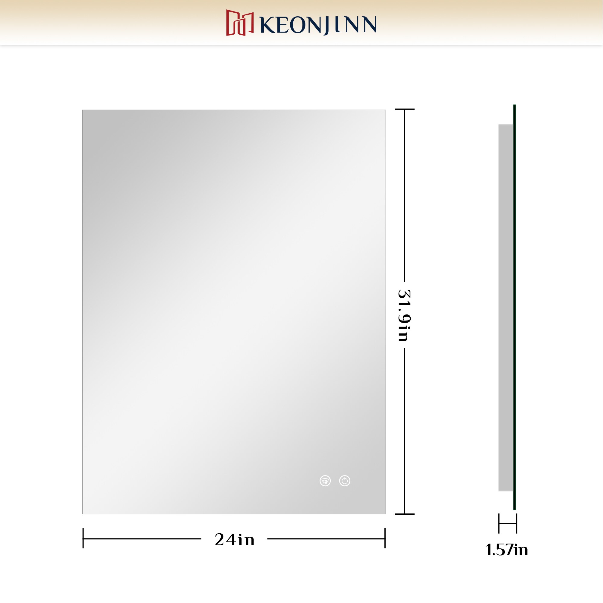 Keonjinn LW-JZ-BG-6181 Framed-Bath-Mirrors - View #12