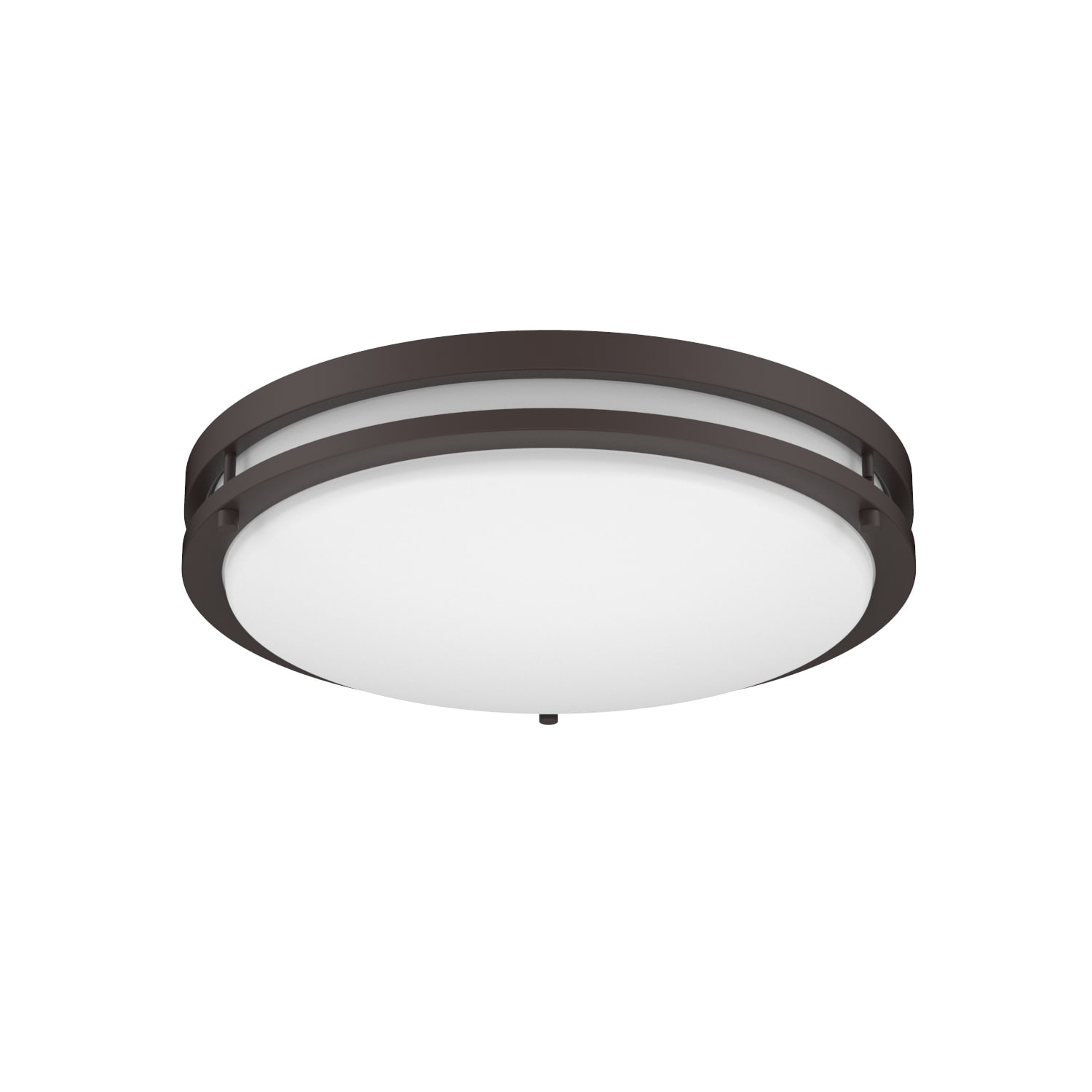 Project Source MXL1138-L28K9027N 1 -Light 14-in Satin Nickel Integrated LED Flush Mount Light
