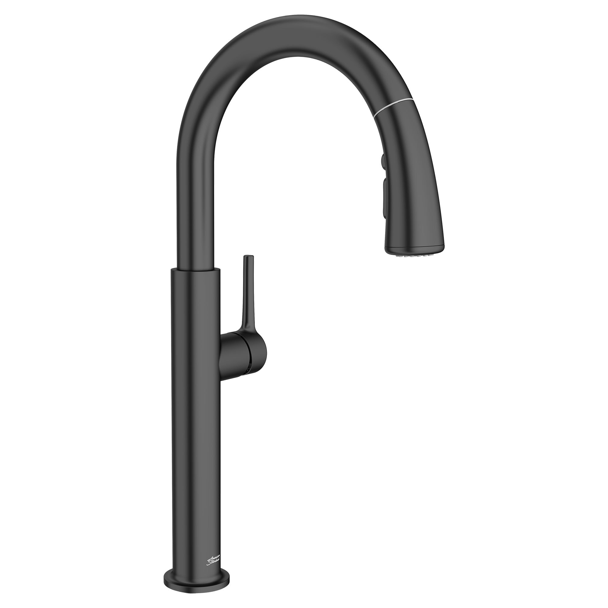American Standard 4803300.243 Studio S Matte Black Double Handle Deck-mount Pull-down Kitchen Faucet with Sprayer