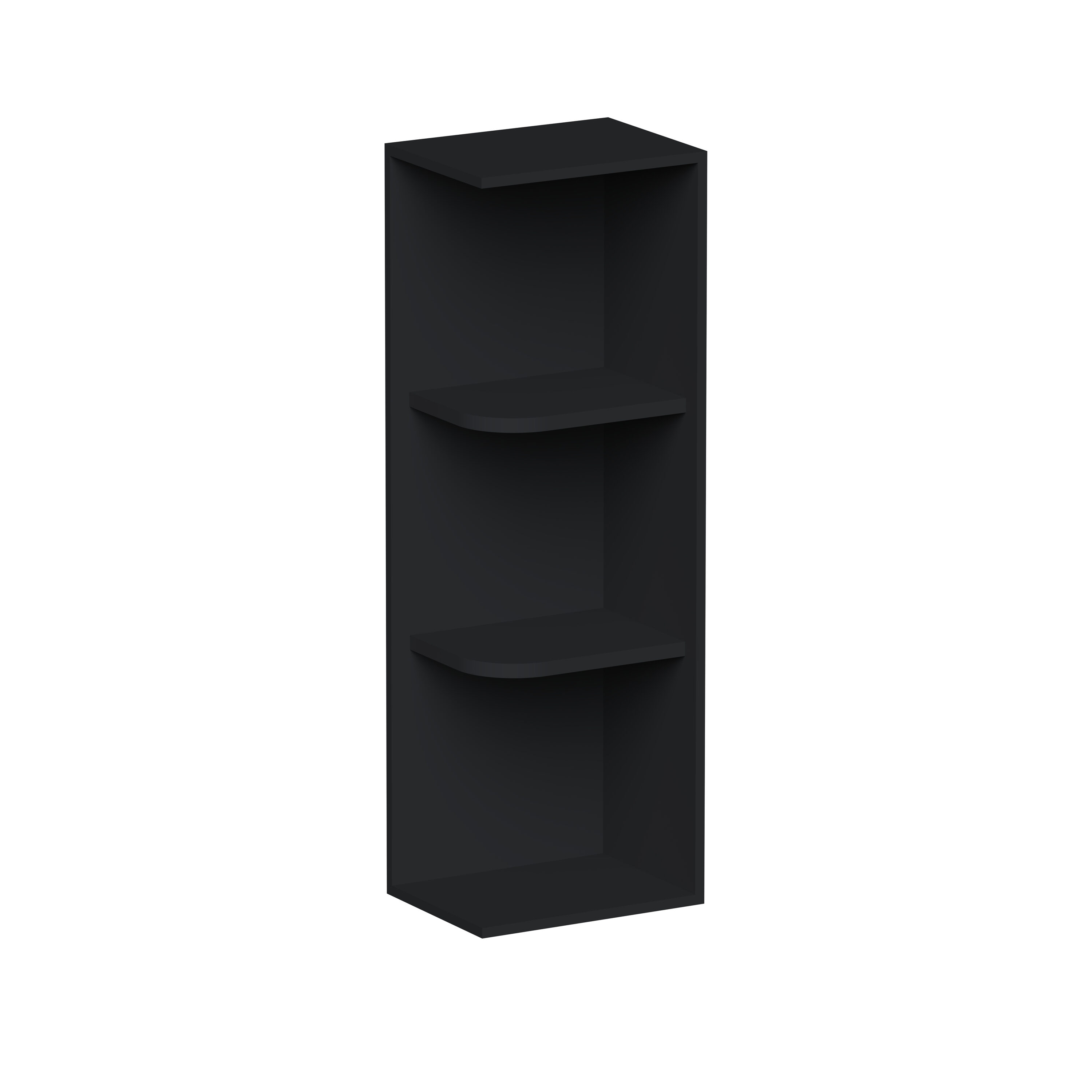 Boyel Living 9-in W x 36-in H x 12-in D Black Shaker Ready-to-Assemble Kitchen Wall End Open Shelf Cabinet #BL-WEOS0936SSE