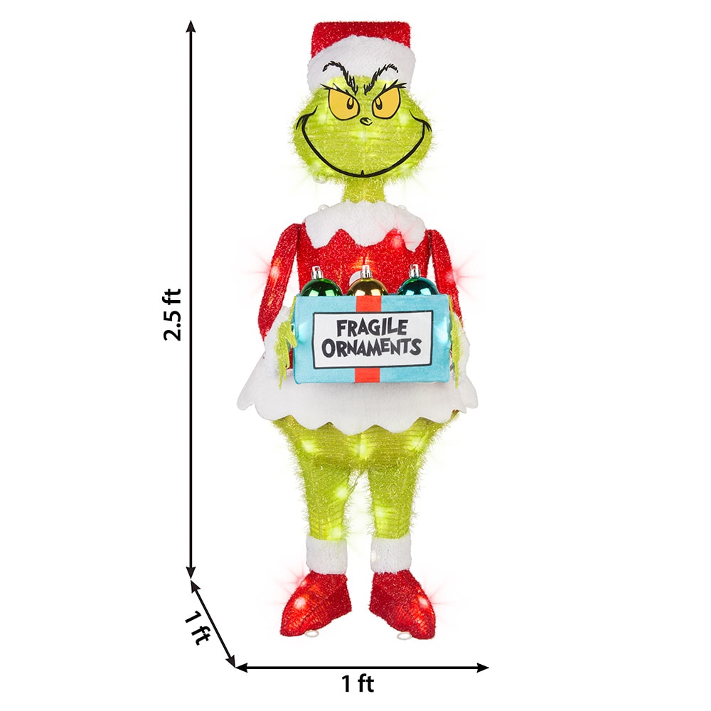 The Grinch Who Stole Christmas, Mean One Mini Metal Sign, Red, 3.4 HIgh