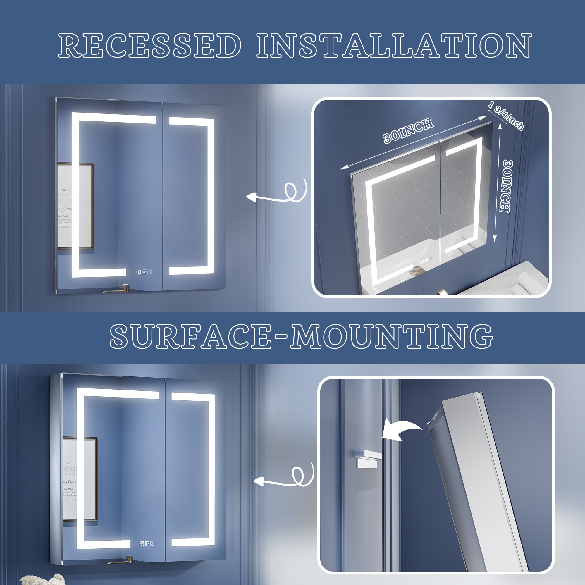 ExBrite EXMC4024V17DB Bathroom-Medicine-Cabinets - View #8