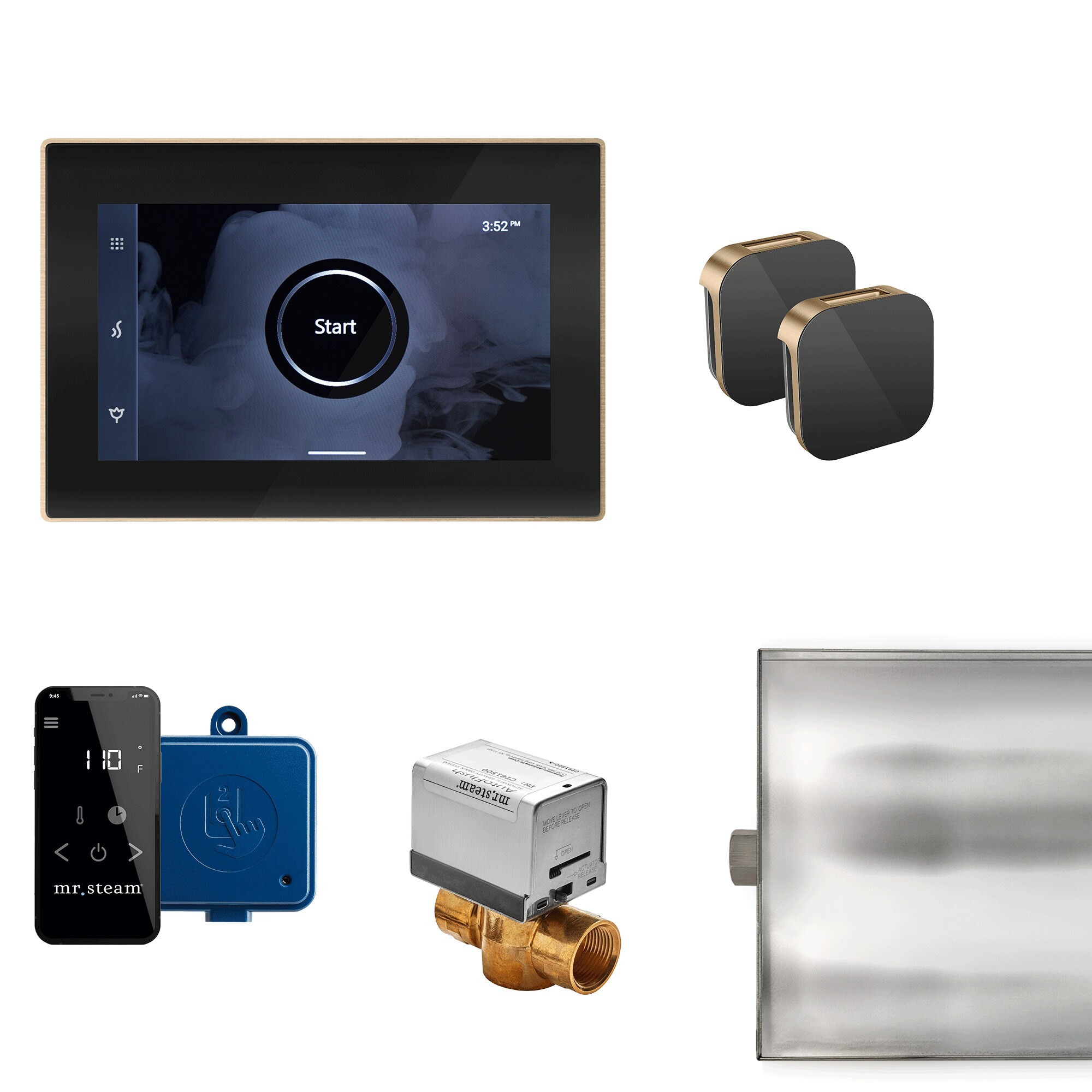 Mr. Steam XBTLRBKXBB 120-Watt Black Brushed Bronze Steam generator control kit
