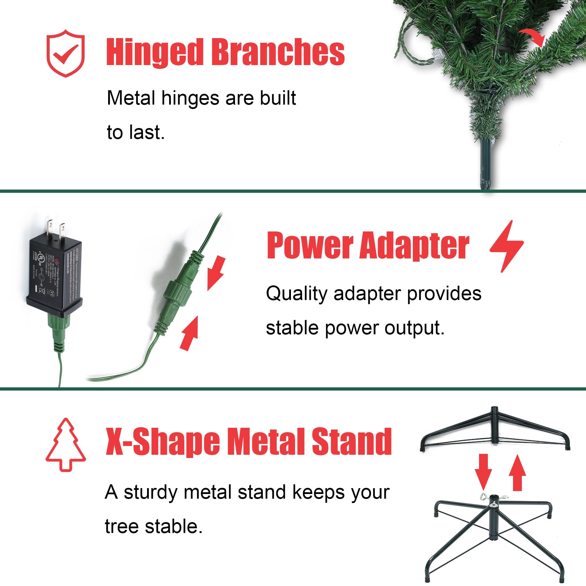 LuxenHome WHAP1805 Artificial-Christmas-Trees - View #14