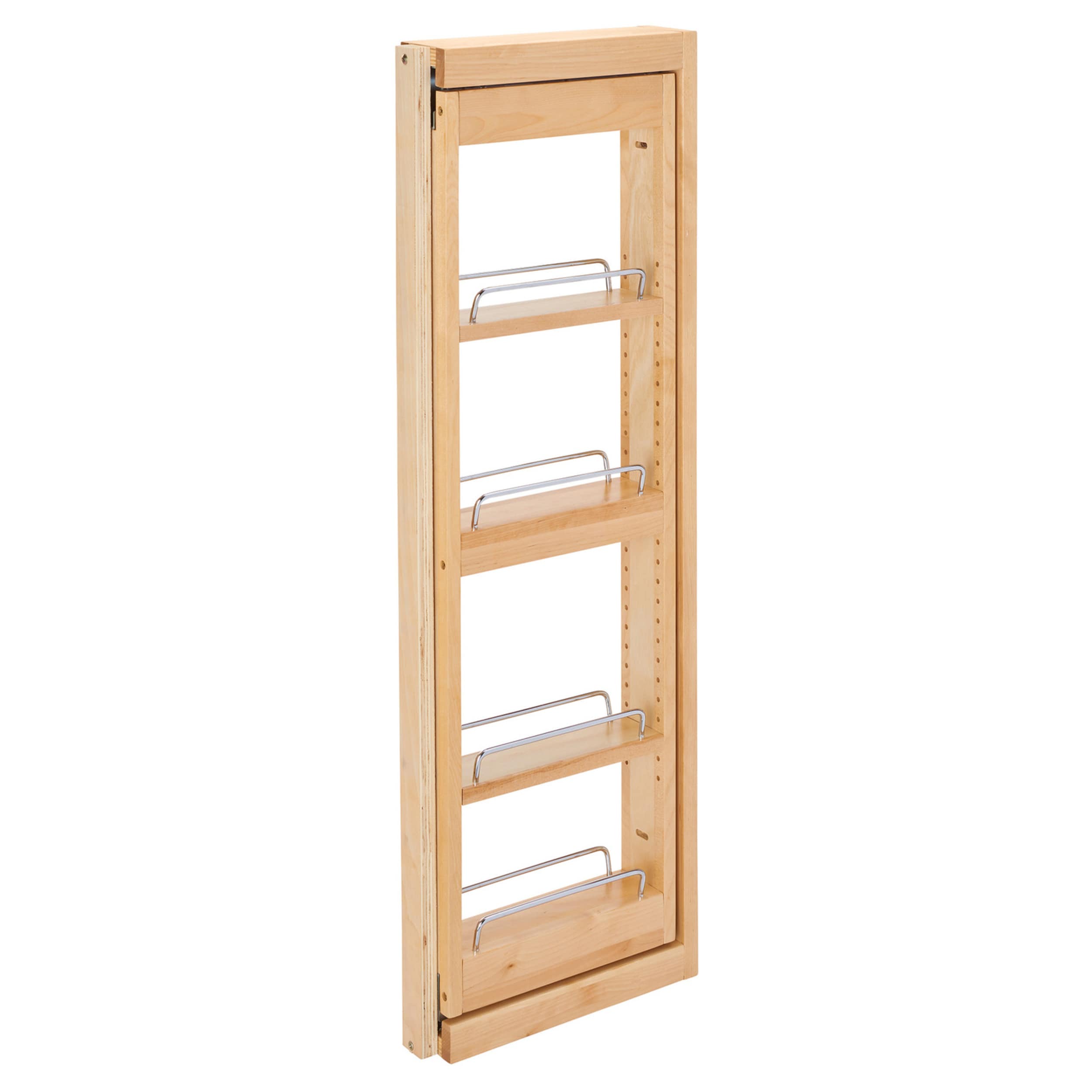 Rev-A-Shelf 321545 3-Inches W x 36-Inches H x 11.13-Inches D 4 -Tier Cabinet-mount Brown Wood Soft Close Pull-out Spice rack