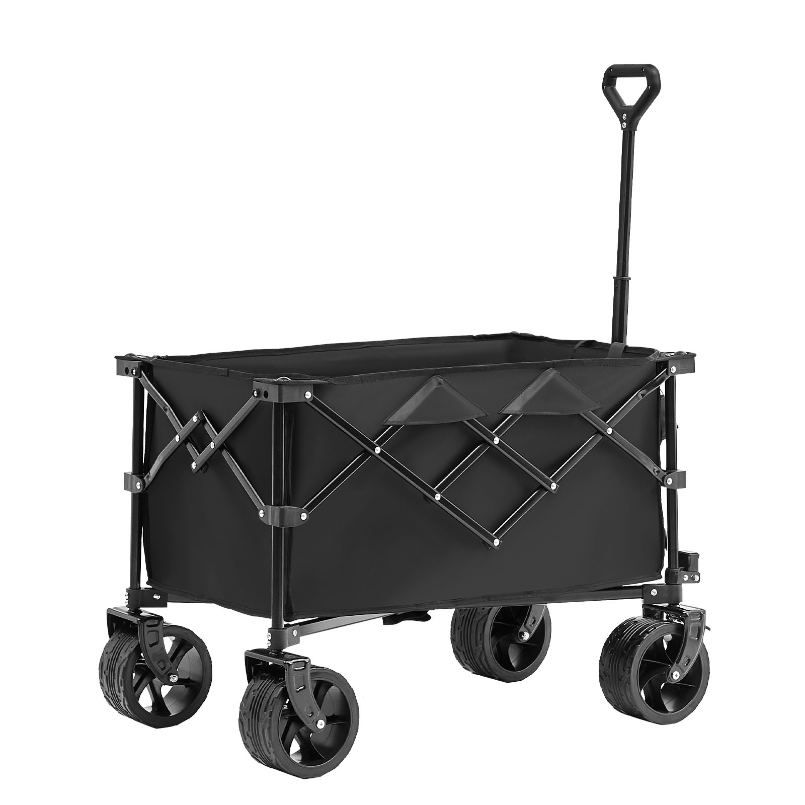 SVOPES SVOPESZDHYBXS06348V0 Collapsible Folding Wagon 5.62-cu ft Cast iron Folding Yard Cart