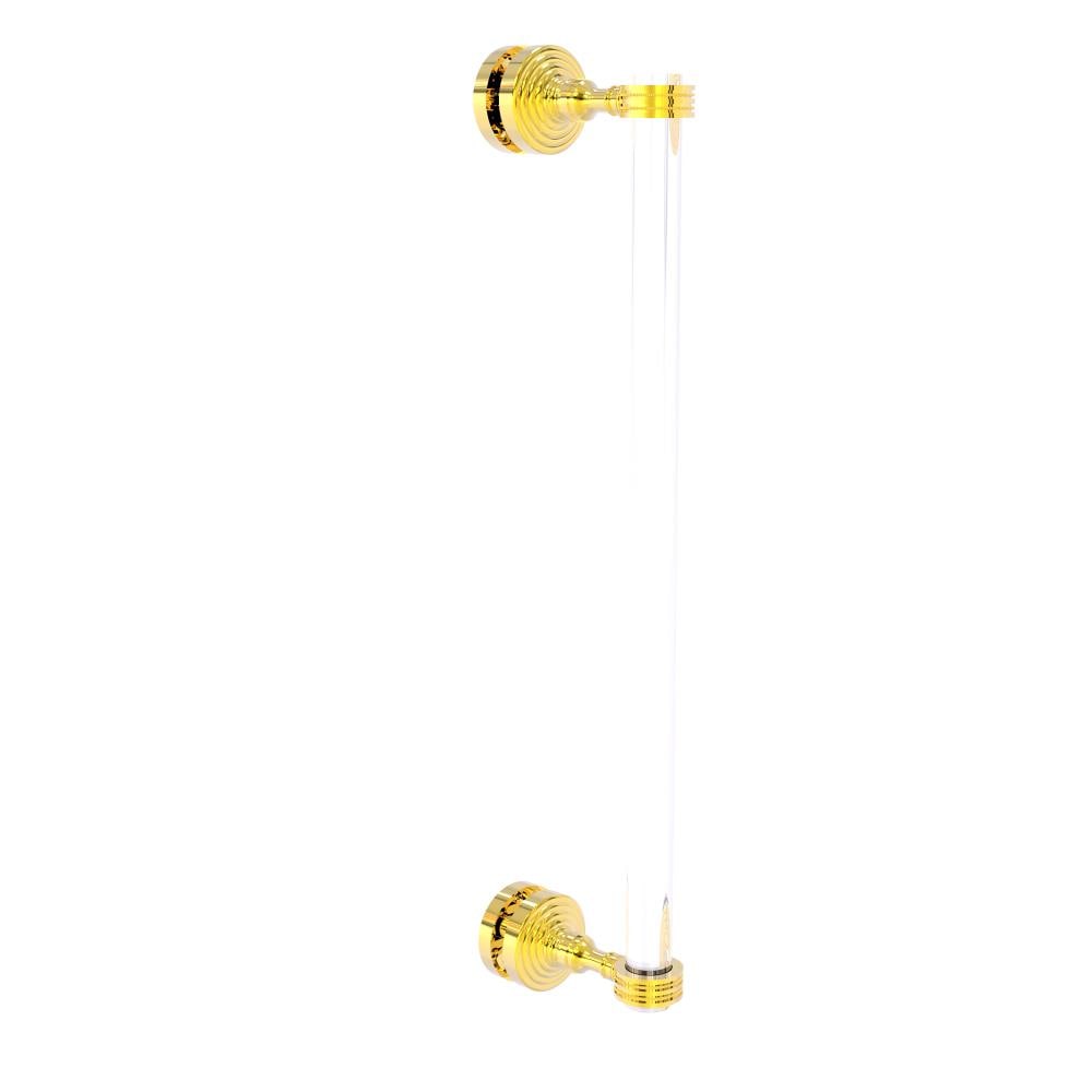 Allied Brass PG-407D-18SM-PB Polished brass 18-Inches Hinged shower door Handle