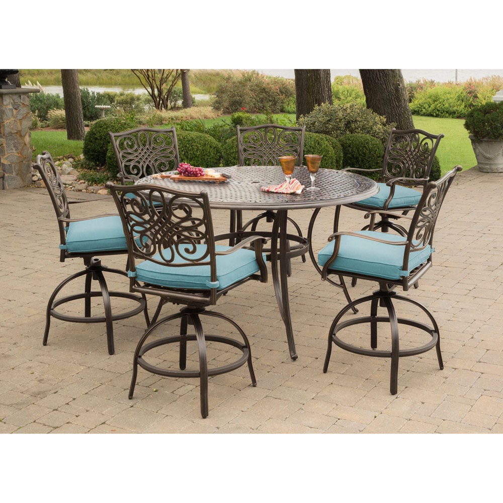 Hanover TRADDN7PCBR-BLU Patio-Dining-Sets - View #16