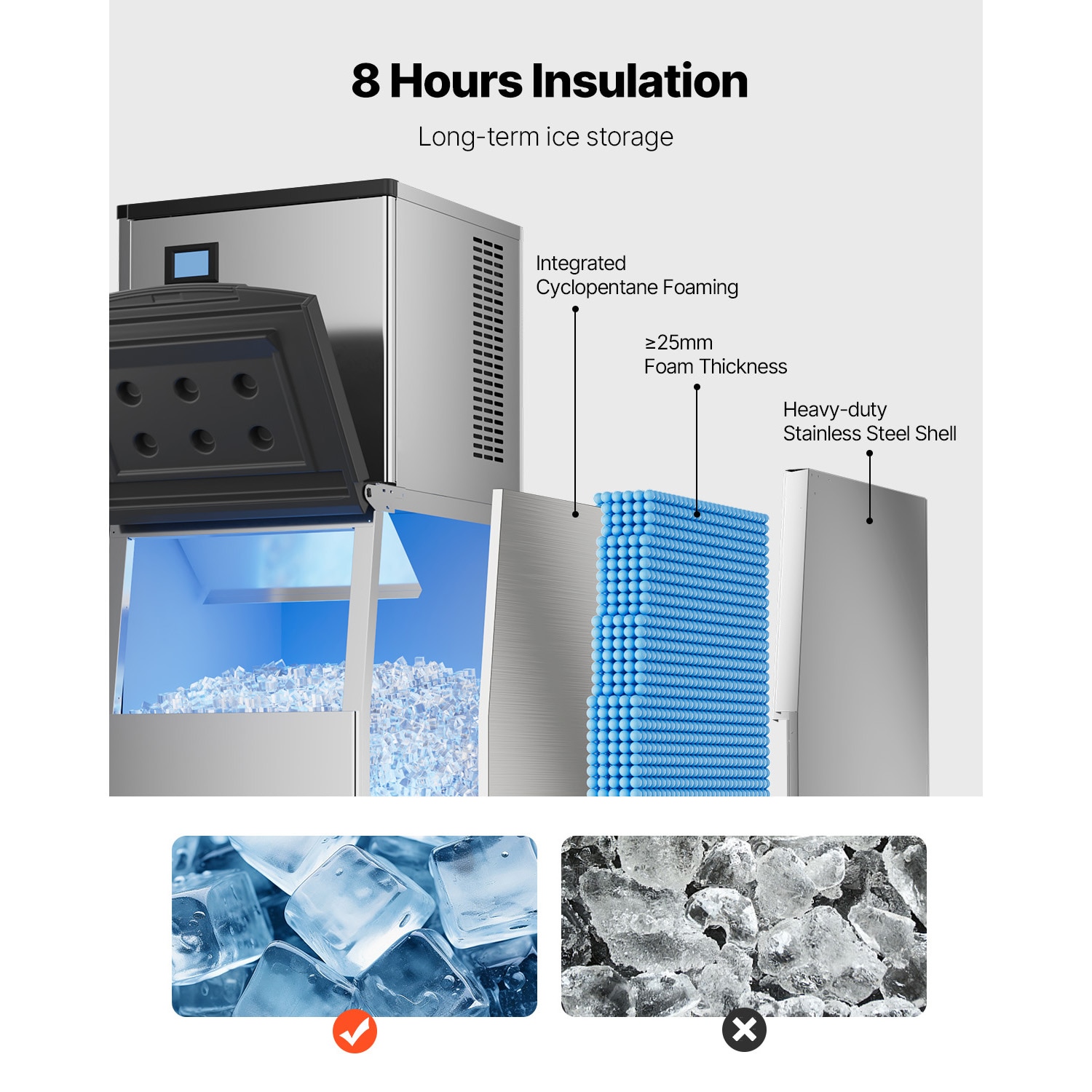 VEVOR FTSZBJFBFTJTB73H9V1 Ice-Makers - View #5