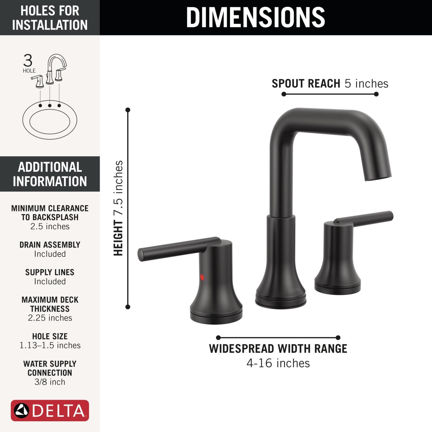 Delta 3554-BLMPU-DST Lavatory-Faucets - View #5