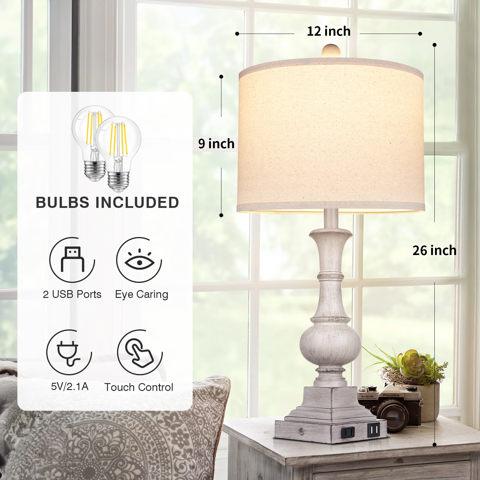 UrFurnishings TD-217 Table-Lamps - View #13