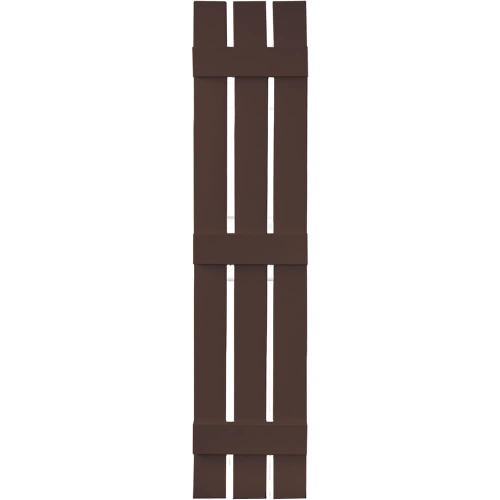 Vantage V5371259009 11.875-in W x 58.75-in H Chocolate Brown Spaced Exterior Shutters