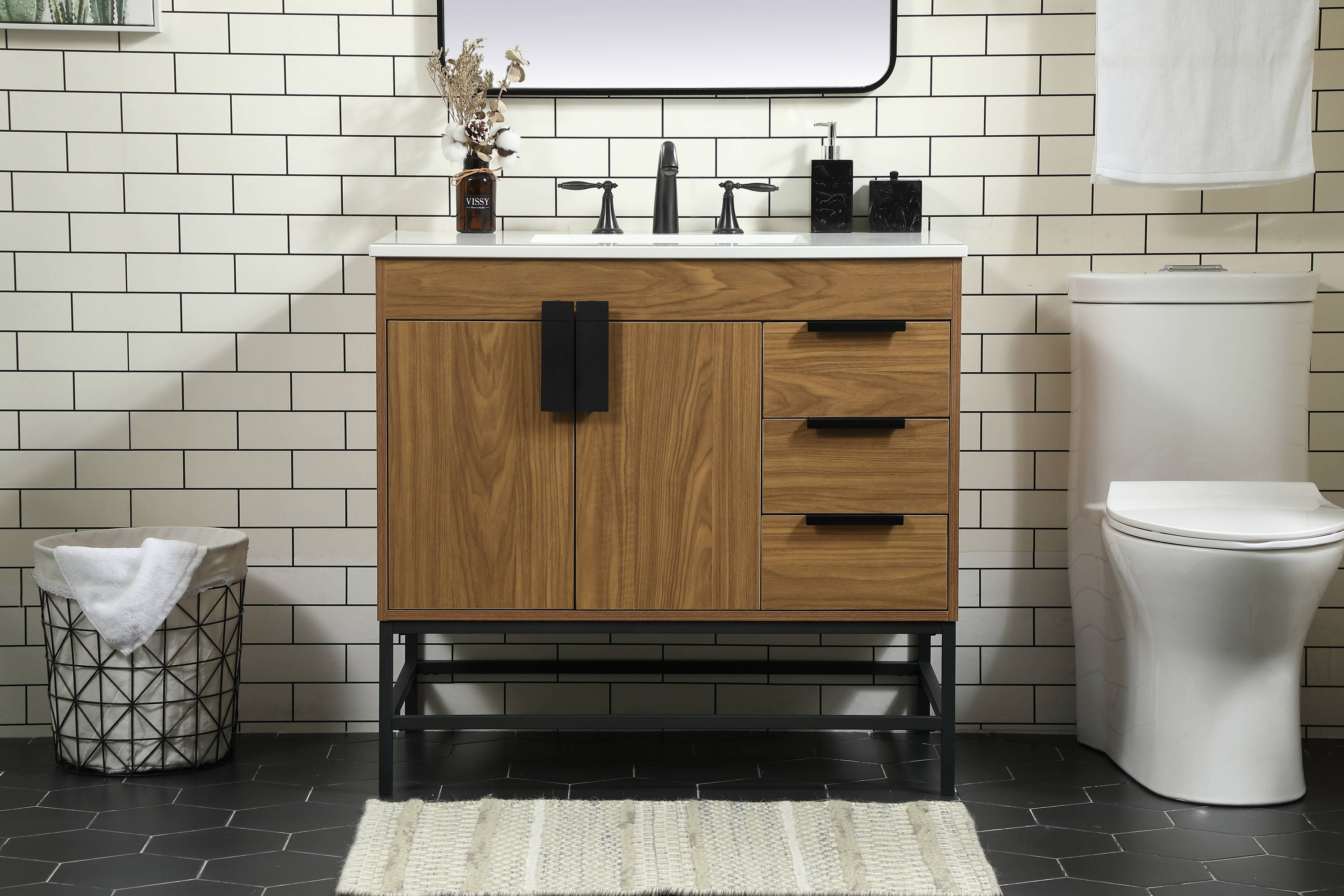 Elegant Decor HF146508WB Bath-Vanity-Combo - View #2