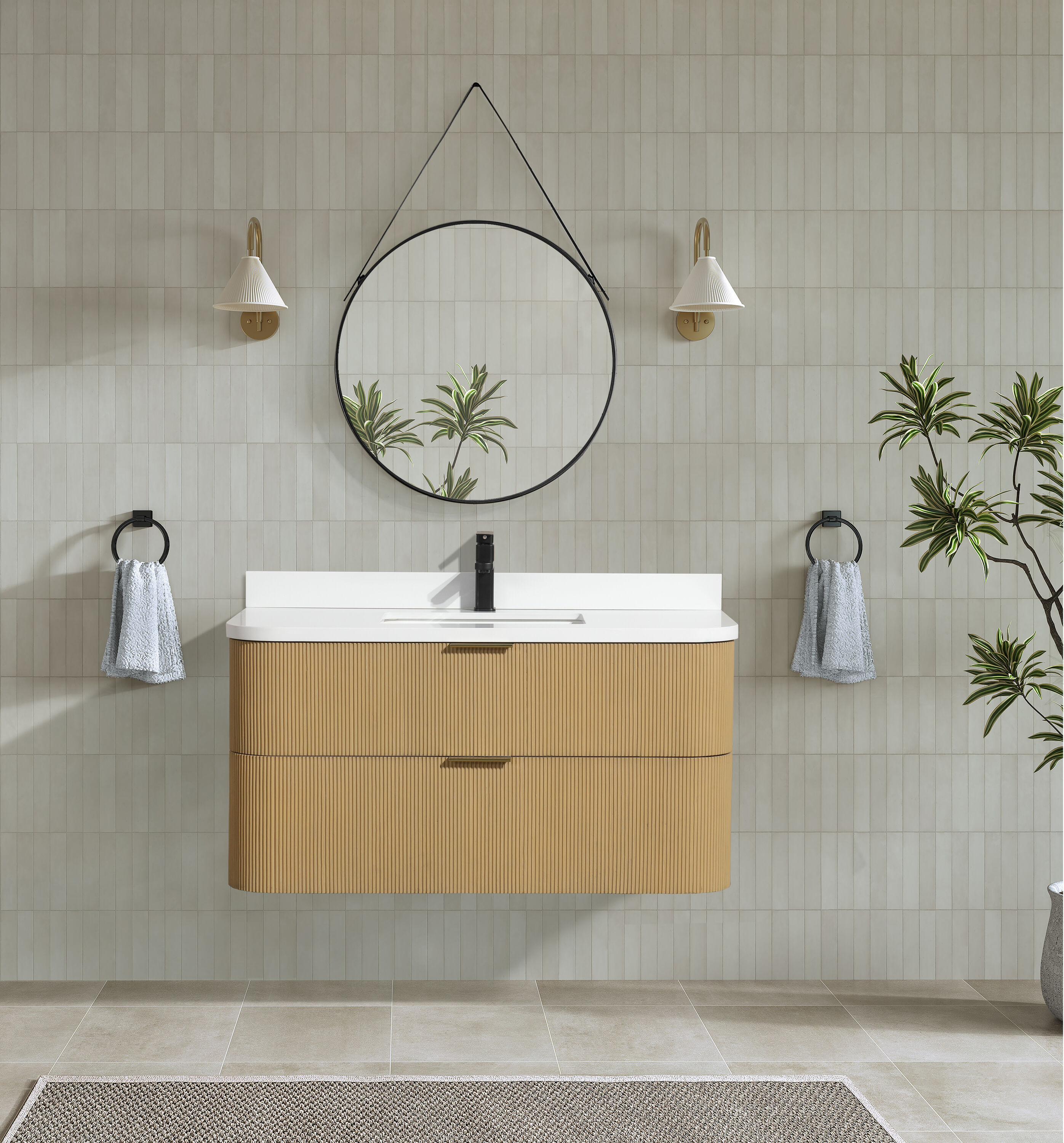 Ari Kitchen & Bath AKB-CHANTAL-42-OAK Bath-Vanity-Combo - View #12