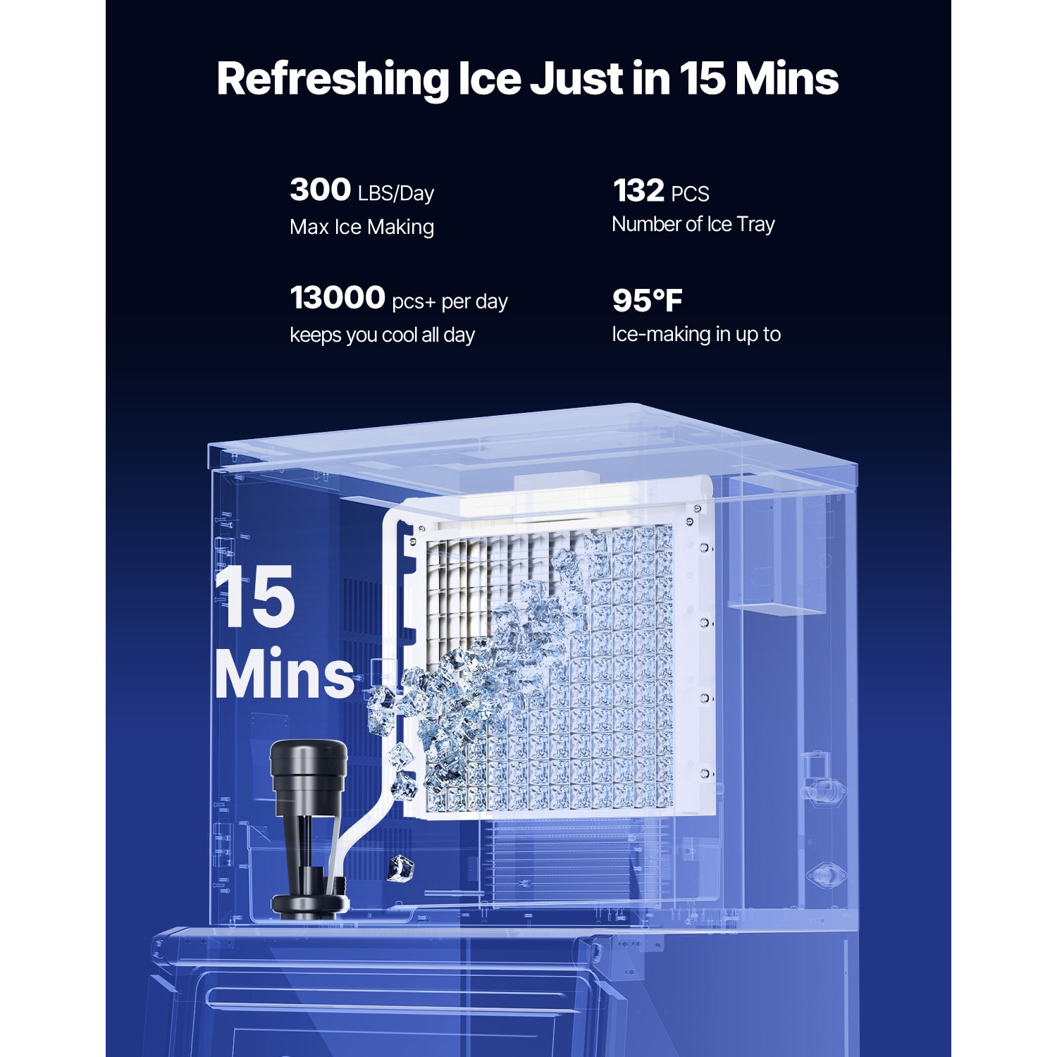 VEVOR FTSZBJFBFTJTB8B8WV1 Commercial-Ice-Makers - View #3