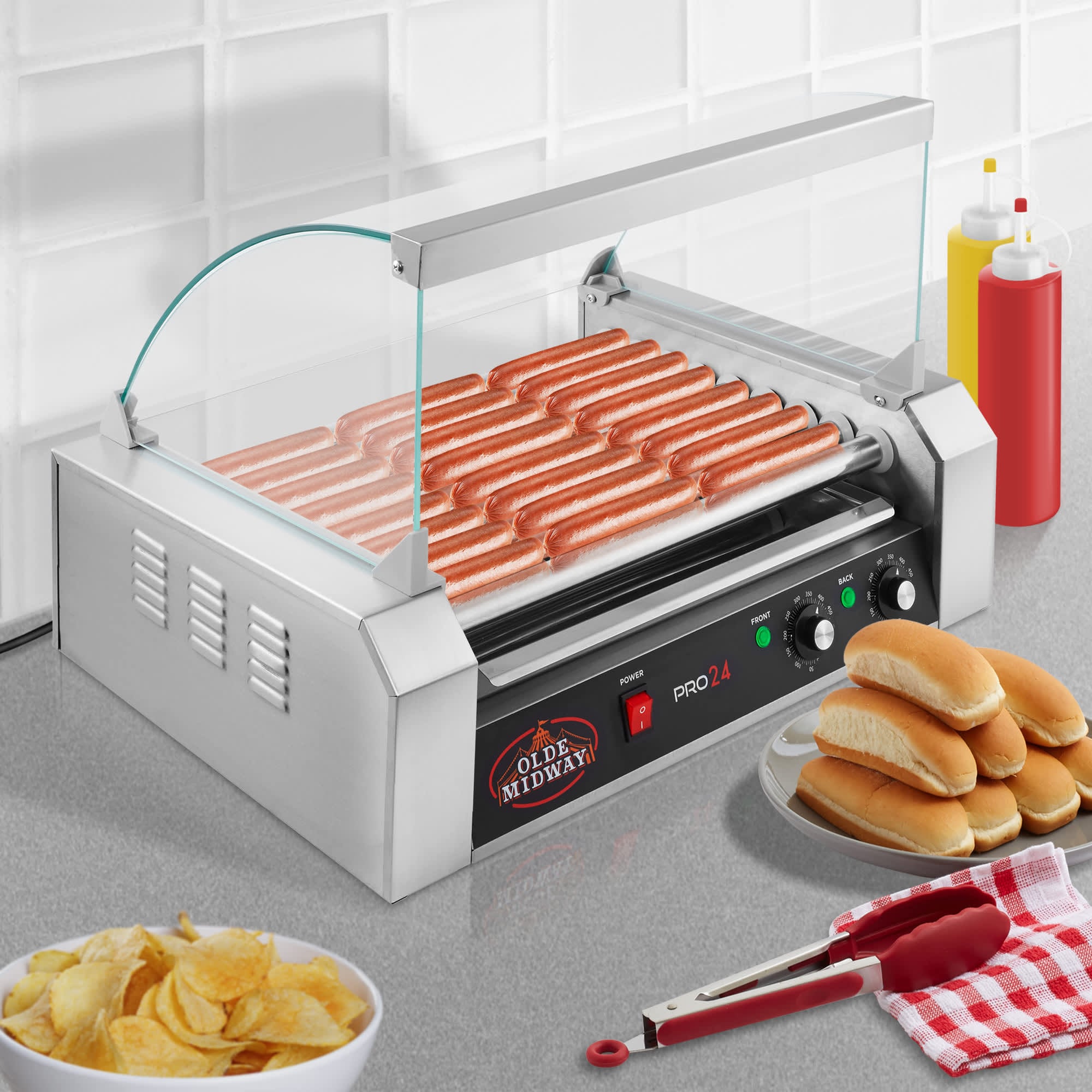 Olde Midway CON-ROLL-PRO24-CVR Hot-Dog-Cookers - View #7