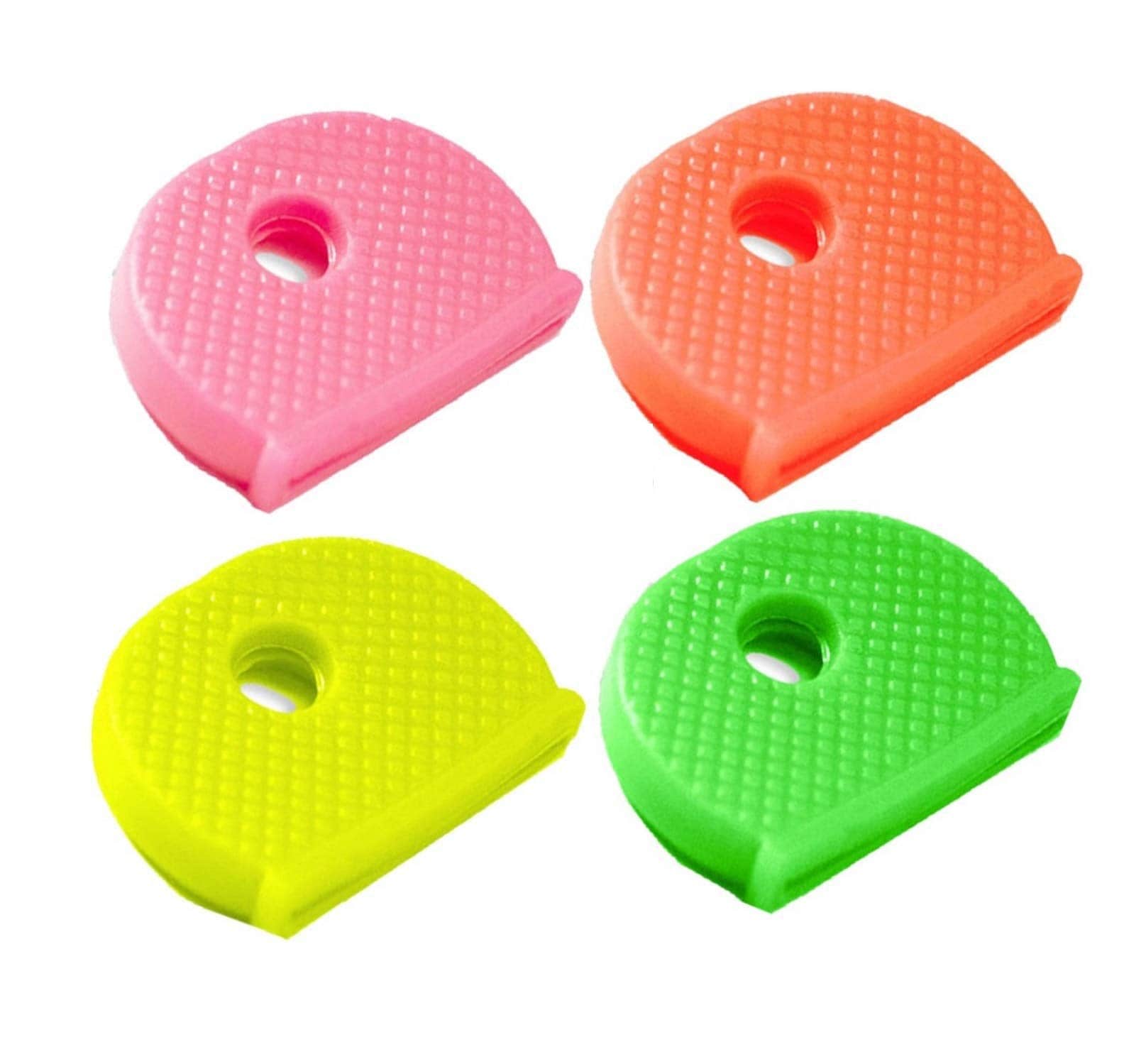 Lucky Line  Medium Key Identifier Caps Standard Size Assorted Neon Colors 4-Pack