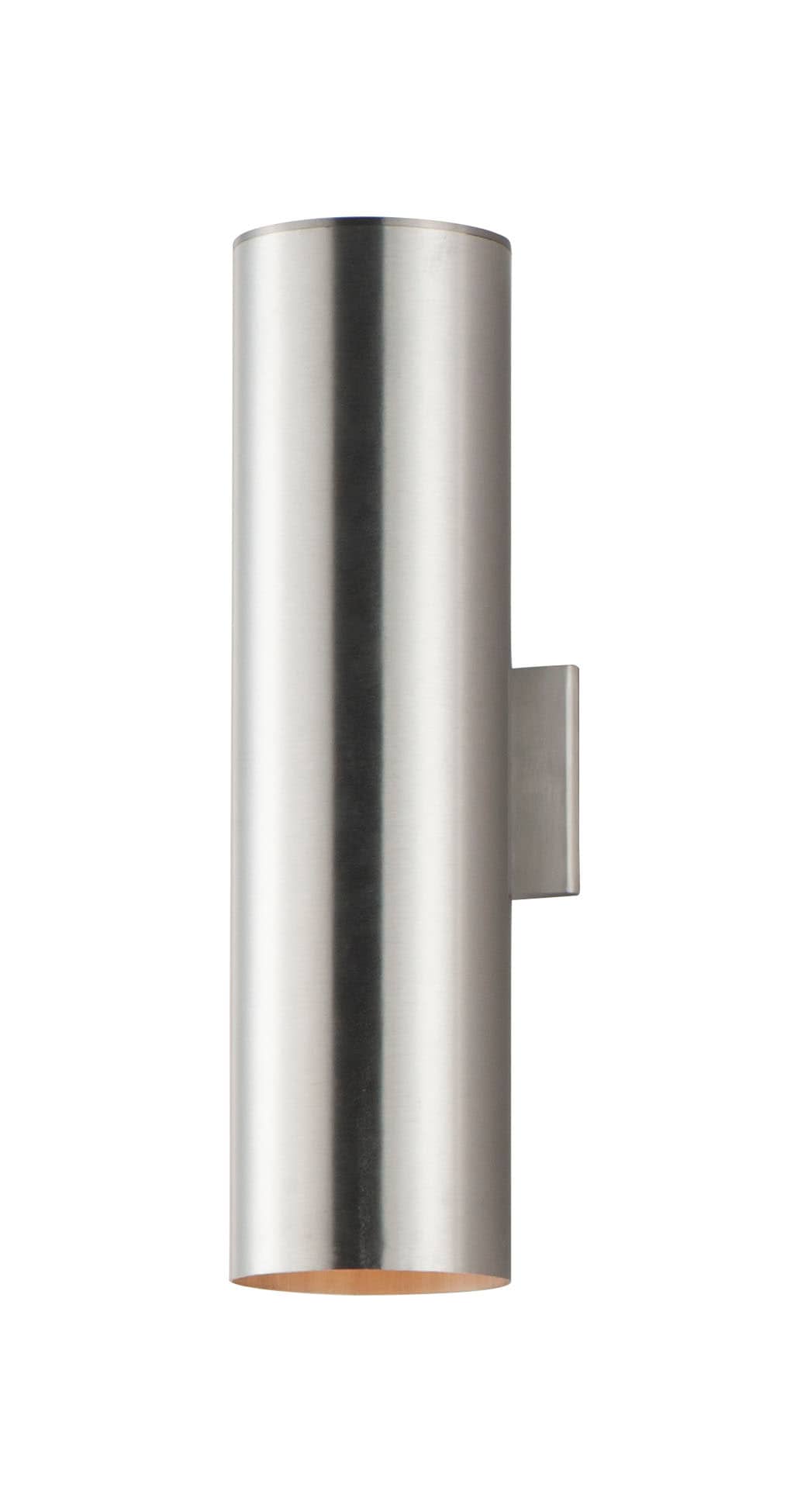 Maxim Lighting 26105AL Outpost 2 -Light 22-in H Brushed Steel Hardwired Outdoor Wall Light