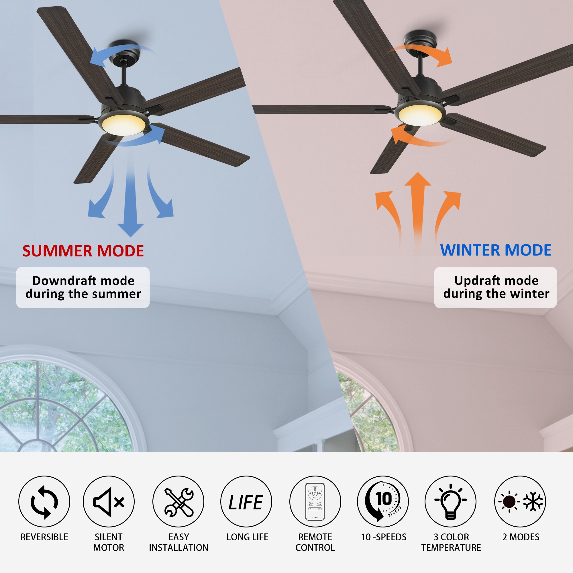 CARRO USA LYDC605J-L11-B5-1 Ceiling-Fans - View #4