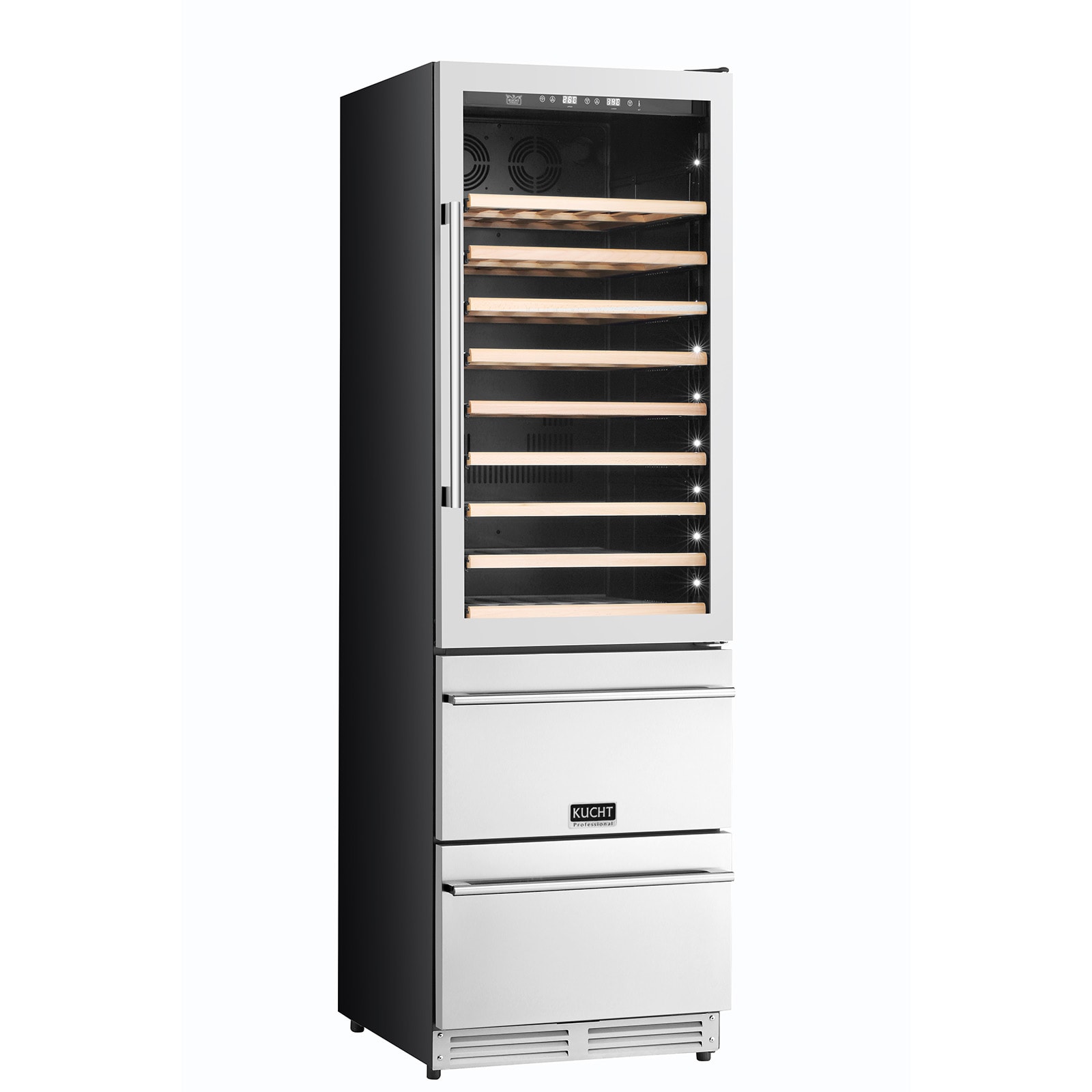 Kucht K510WB 23.5-Inches W Stainless steel Dual Zone Cooling Built-in/Freestanding Indoor Wine Cooler