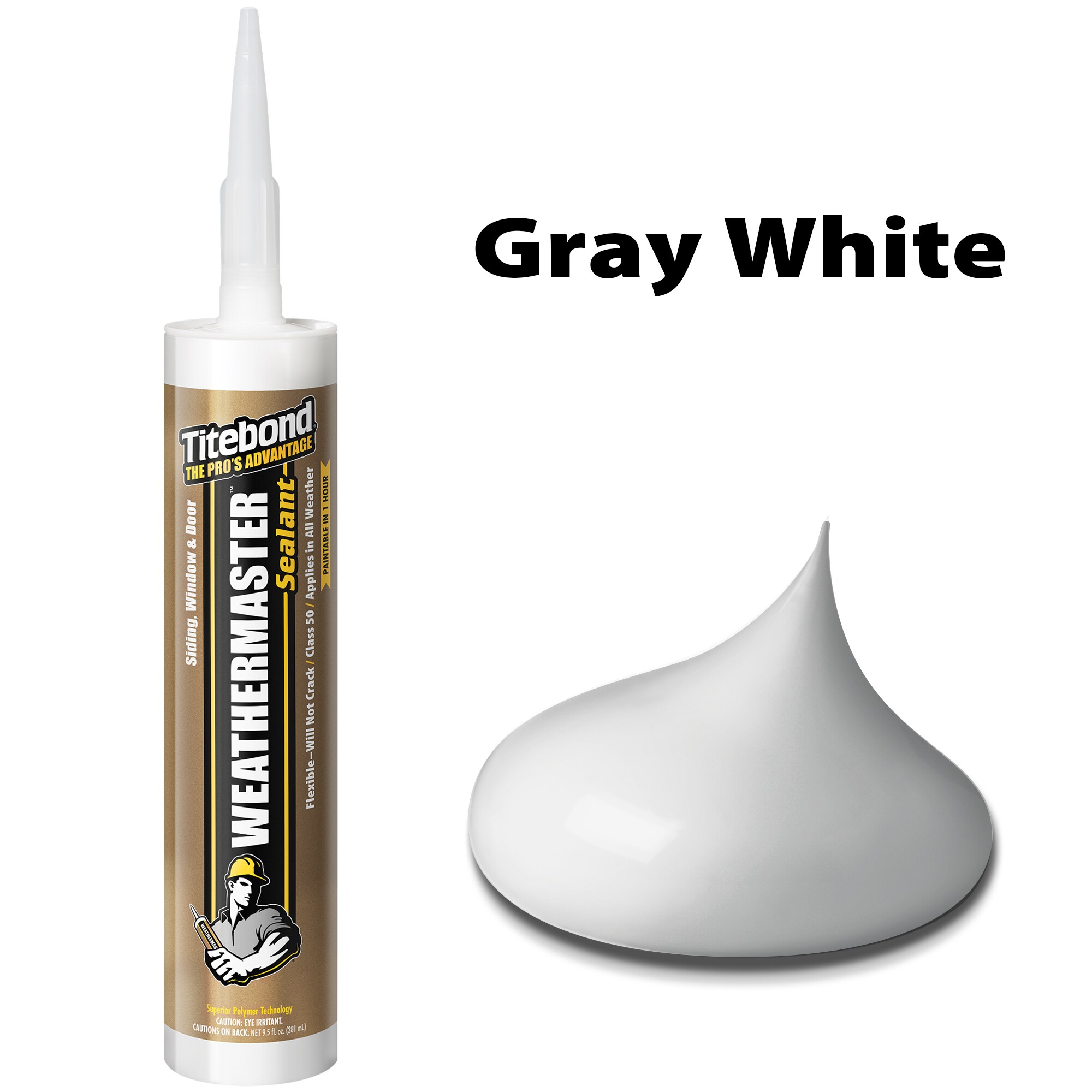 Titebond WeatherMaster 12-Pack 9.5-oz Gray White Paintable Advanced Sealant  Caulk in the Caulk department at