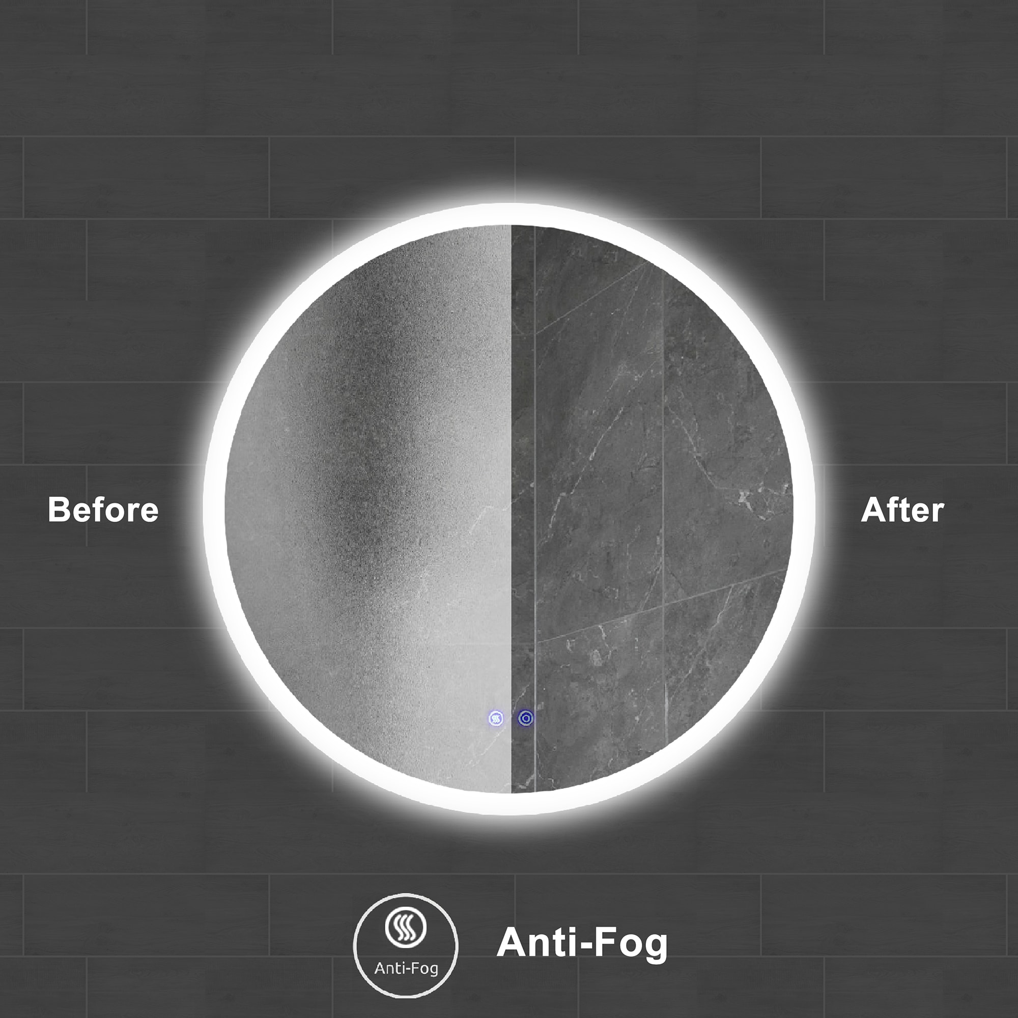 WELLFOR ALMR-40 Framed-Bath-Mirrors - View #7